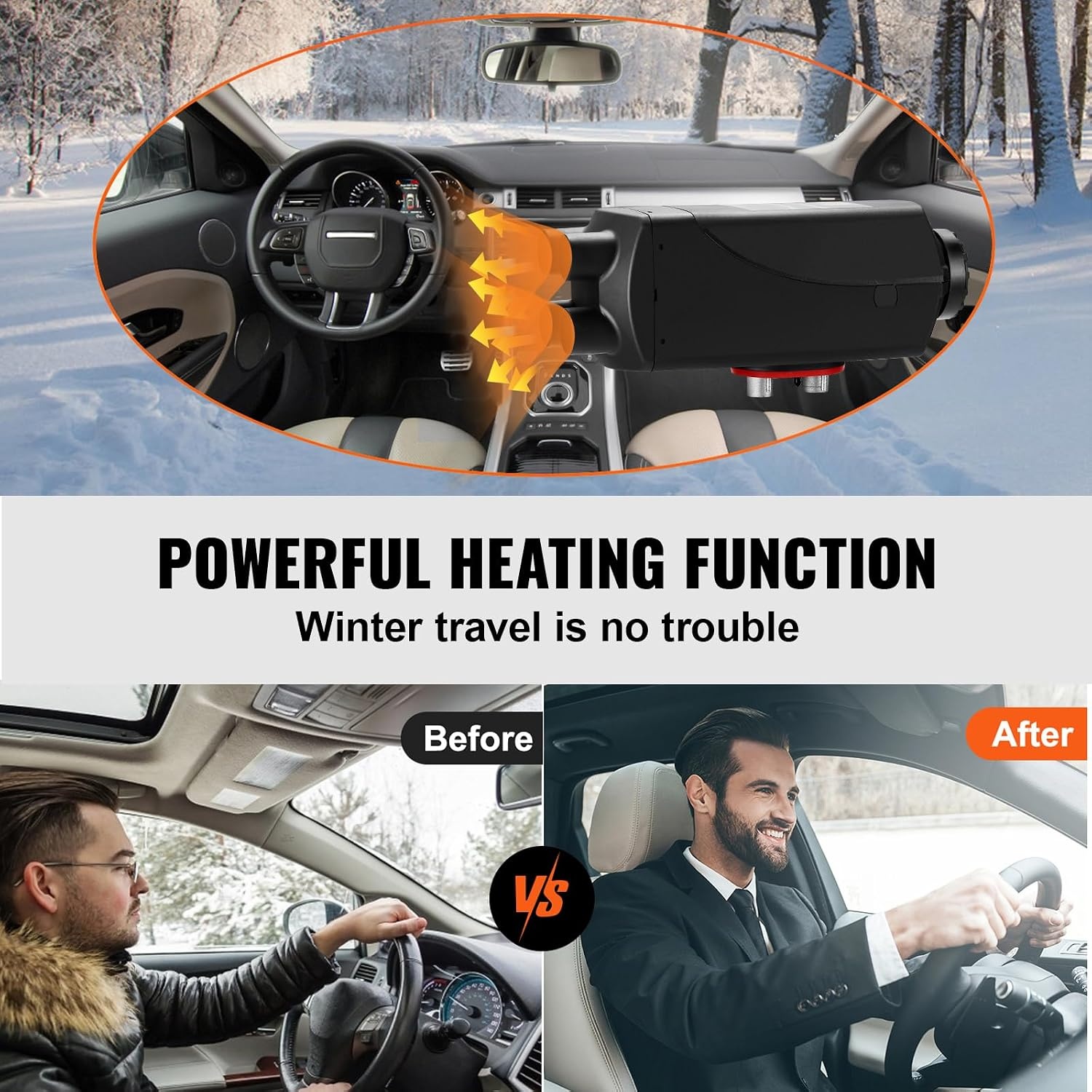 image:imageVEVOR Diesel Air Heater 12V 2KW Integrated Diesel Heater with Remote and LCD Display 10L Tank Compact Diesel Heating Solution Quick Warmup for RVs Trailers Campers Boats and Indoor UseBlack