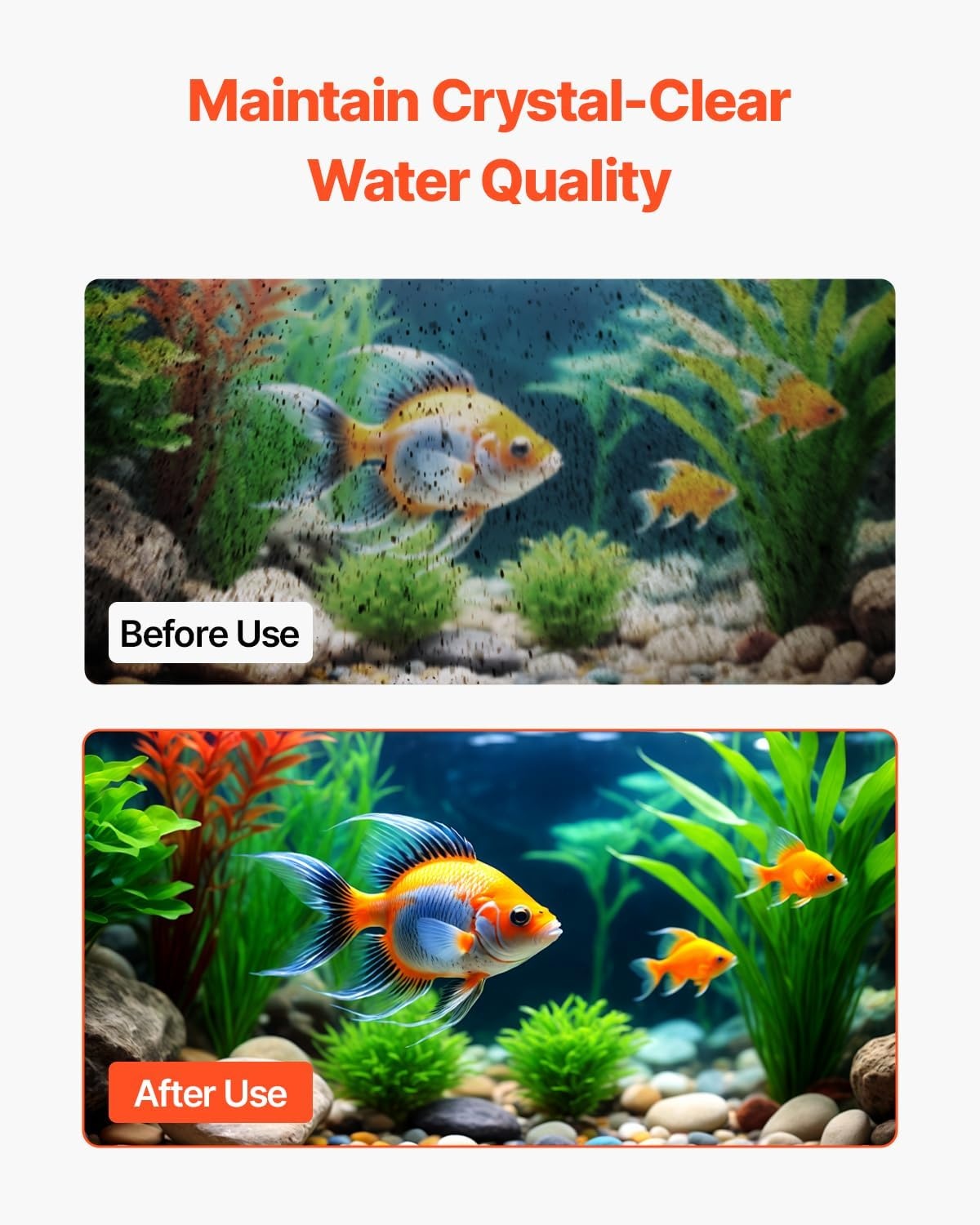 image:imageVEVOR Fish Tank Aquarium 2 Gallon Arch UltraClear GPPS Starter Smart Tank Adjustable 3 Color Lighting Self Cleaning System Fishbowl for Freshwater amp Saltwater Fish Home Office or Pet Use25 Gallon35 Gallon
