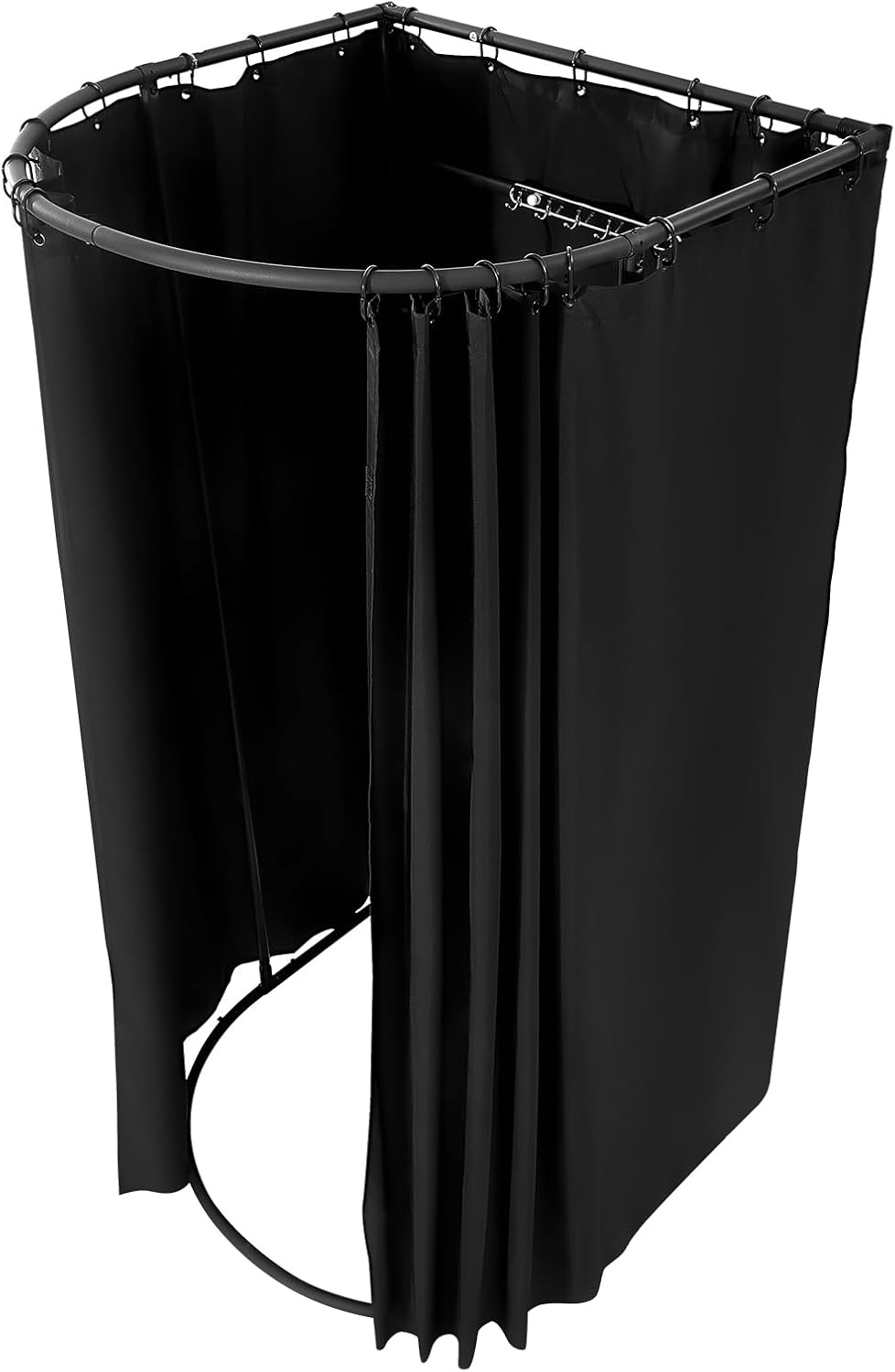 image:imageVEVOR Fitting Room Portable Dressing Room with Thick Polyester Curtains Privacy Space with Shading Curtain and a Hook for Boutique Mall Tailors Store amp Outdoor Activity 39 x 37 x 79 in BlackBlack