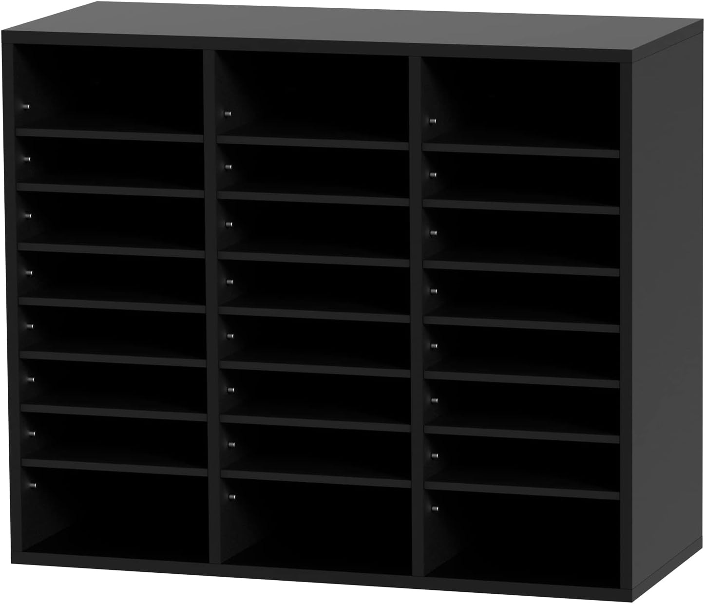 image:imageVEVOR Literature Organizers 5 Compartments Office Mailbox with Adjustable Shelves Wood Literature sorter 139x12x13 inches for Office Home Classroom Mailrooms Organization EPA Certified BrownBlack