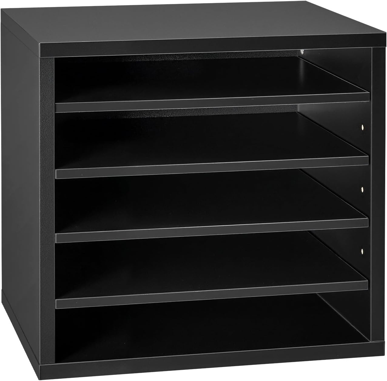image:imageVEVOR Literature Organizers 5 Compartments Office Mailbox with Adjustable Shelves Wood Literature sorter 139x12x13 inches for Office Home Classroom Mailrooms Organization EPA Certified BrownBlack
