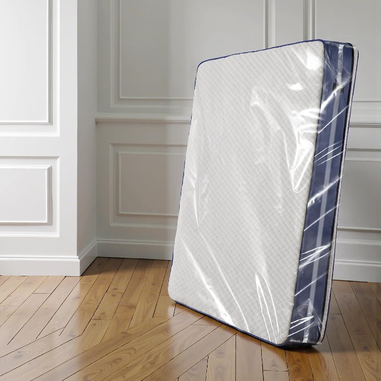 image:imageVEVOR Mattress Bag for Moving Storage 2 Pack Queen 2 Mil Plastic Mattress Bag WearResistant amp Waterproof Plastic Bed Cover with Reinforced Corner Design HeavyDuty Mattress Moving Supplies