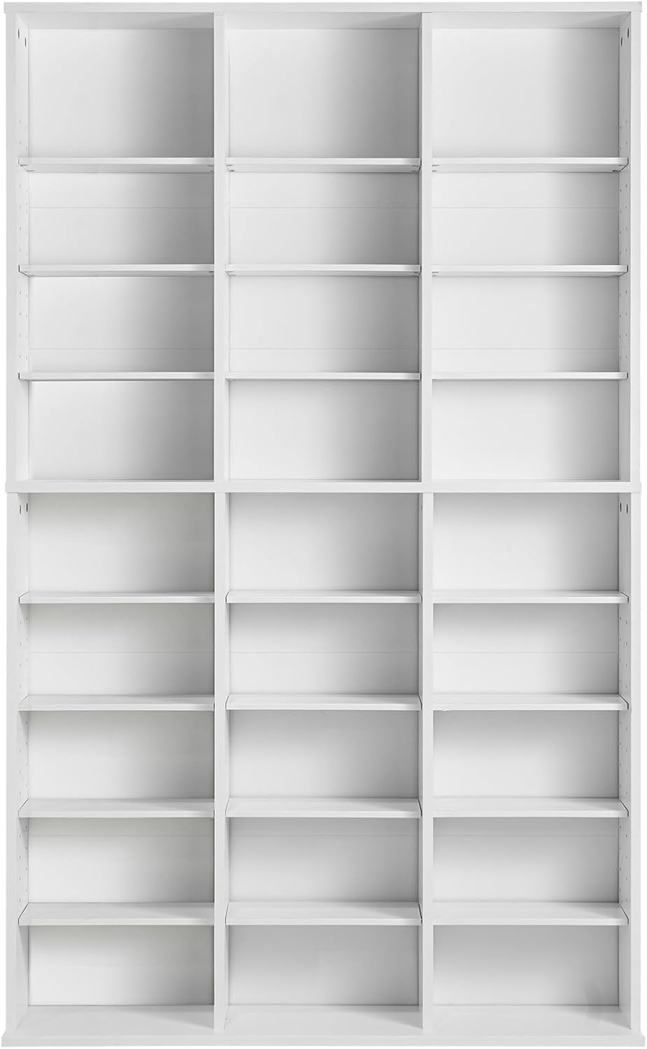 image:imageVEVOR Media Storage Cabinet 9Layer DVD Shelf Adjustable CD Shelves 27 Compartments Protects amp Organizes Music Movie Video Games or Memorabilia Collections EspressoWhite