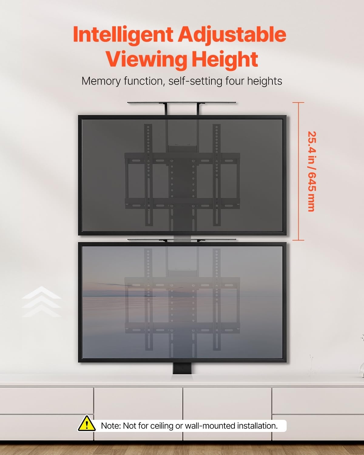 image:imageVEVOR Motorized TV Lift Stand 3270 Inch 120 lbs Max Load Floor Mount Supports Most VESA Patterns Ideal for Offices Living Rooms amp More32 55