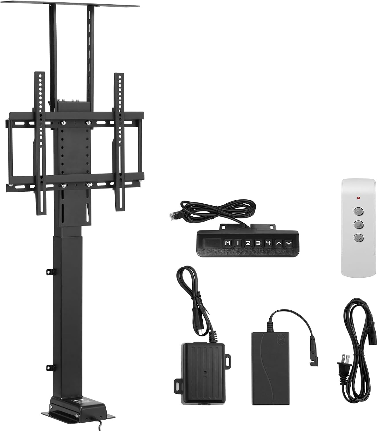 image:imageVEVOR Motorized TV Lift Stand 3270 Inch 120 lbs Max Load Floor Mount Supports Most VESA Patterns Ideal for Offices Living Rooms amp More32 55