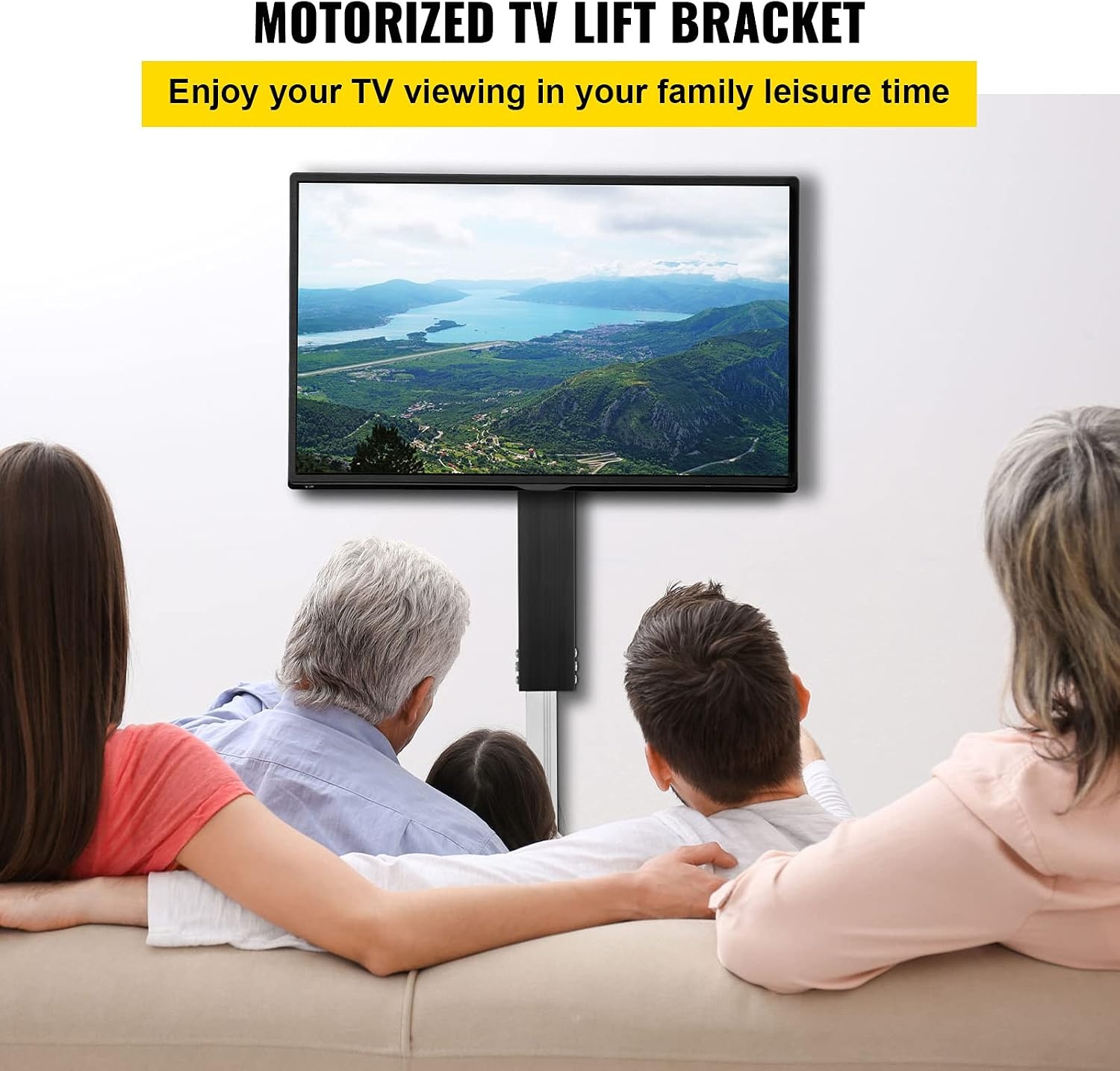 image:imageVEVOR Motorized TV Lift Stroke Length 28 Inches Motorized TV Mount Fit for Max50 Inch TV Lift with Remote Control Height Adjustable 3865 InchLoad Capacity 132 Lbs3270800mm