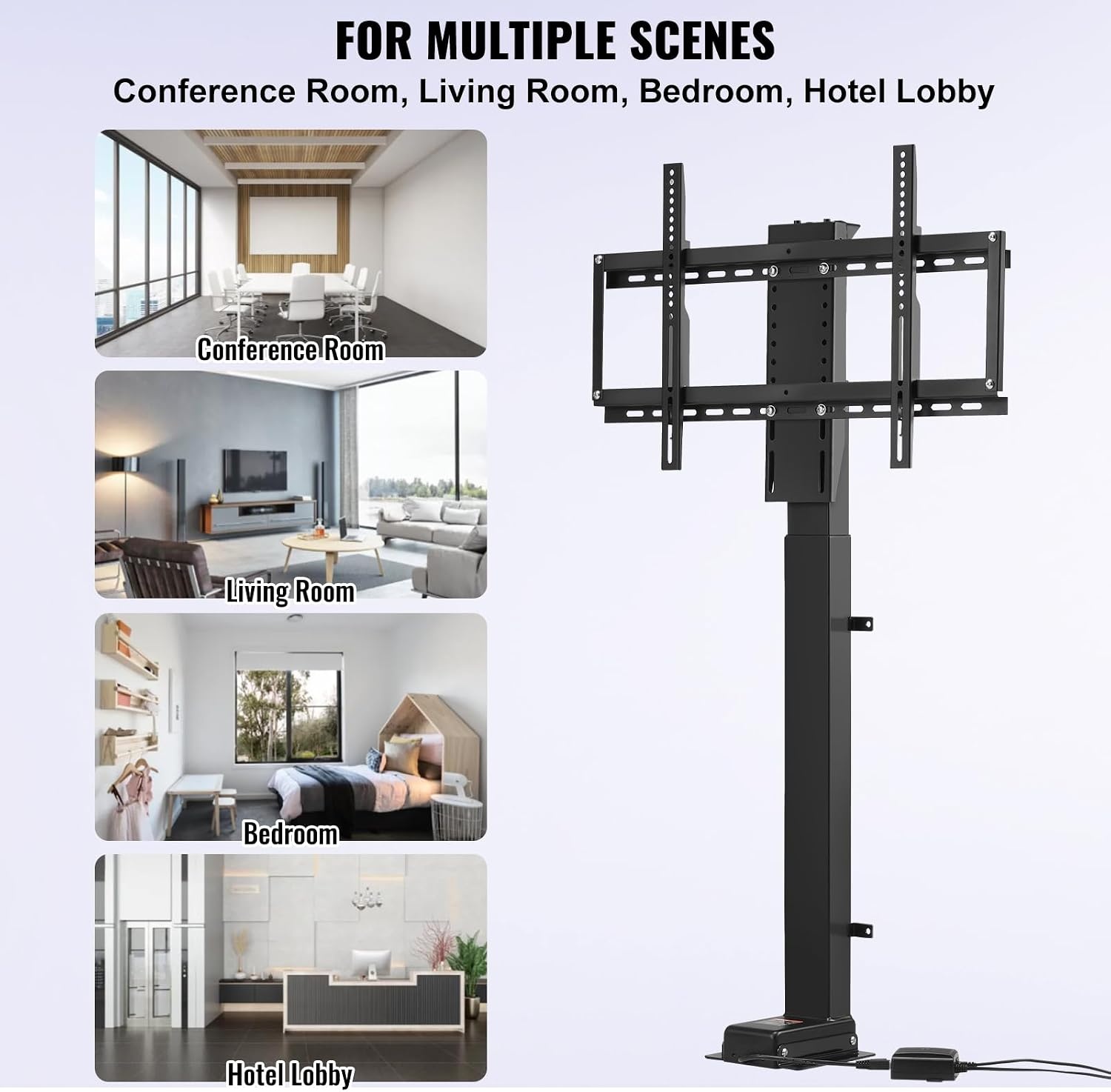 image:imageVEVOR Motorized TV Lift Stroke Length 28 Inches Motorized TV Mount Fit for Max50 Inch TV Lift with Remote Control Height Adjustable 3865 InchLoad Capacity 132 Lbs3270900mm