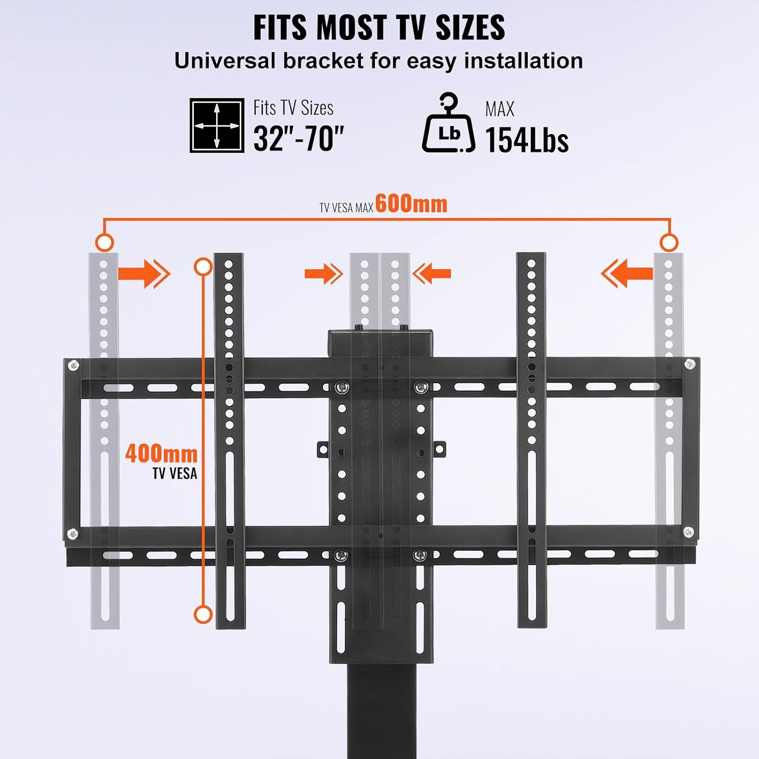 image:imageVEVOR Motorized TV Lift Stroke Length 28 Inches Motorized TV Mount Fit for Max50 Inch TV Lift with Remote Control Height Adjustable 3865 InchLoad Capacity 132 Lbs32701000mm