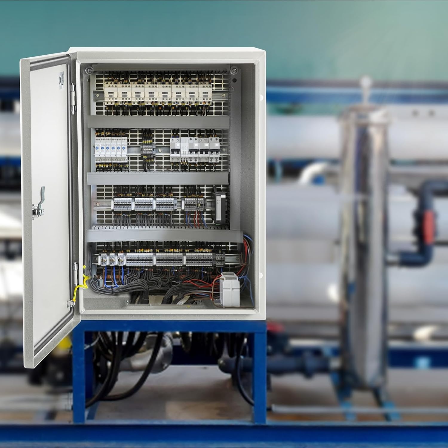 image:imageVEVOR NEMA Steel Enclosure 20 x 12 x 10 NEMA 4X Steel Electrical Box IP66 Waterproof amp Dustproof OutdoorIndoor Electrical Junction Box with Mounting Plate16 x 12 x 8