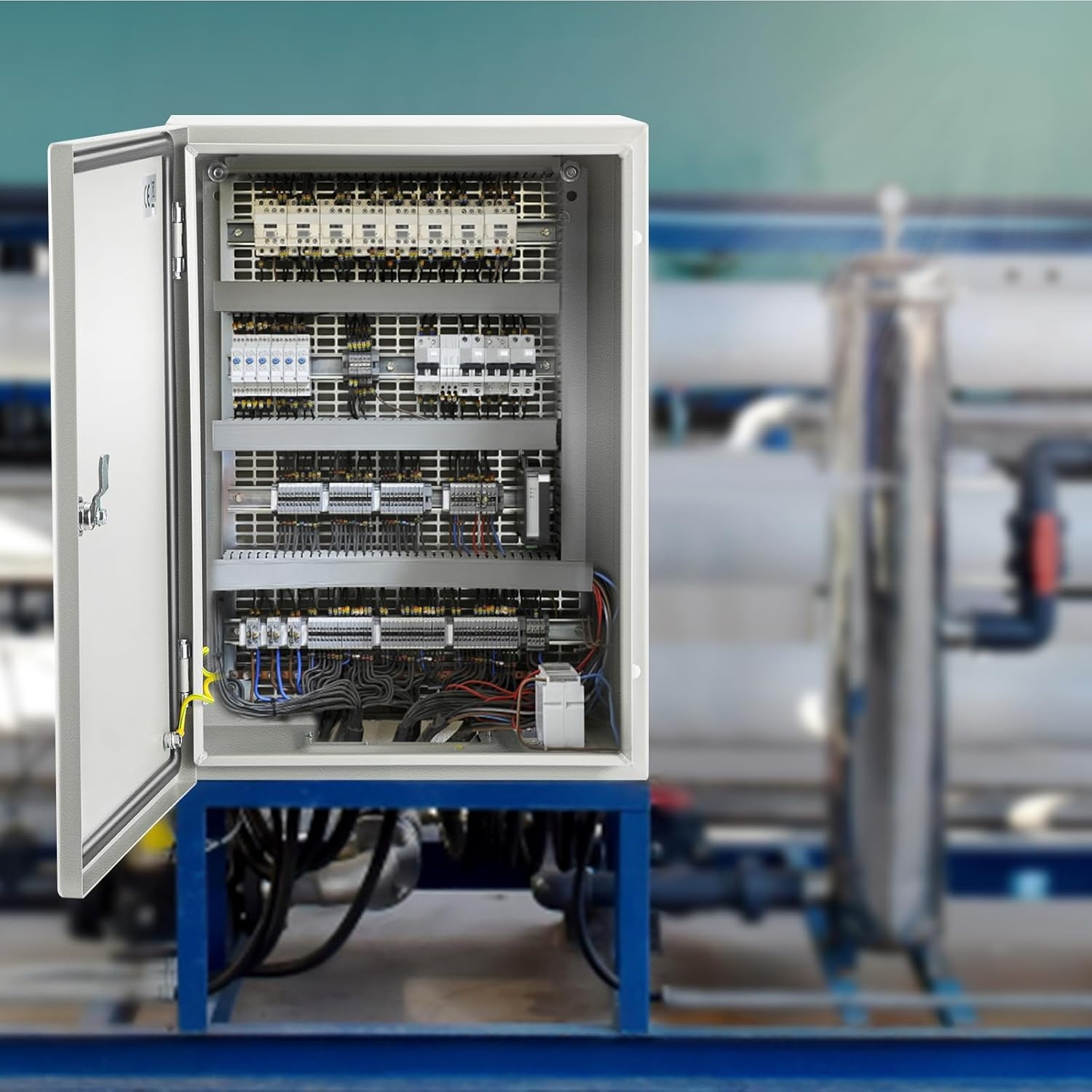 image:imageVEVOR NEMA Steel Enclosure 20 x 12 x 10 NEMA 4X Steel Electrical Box IP66 Waterproof amp Dustproof OutdoorIndoor Electrical Junction Box with Mounting Plate16 x 12 x 6