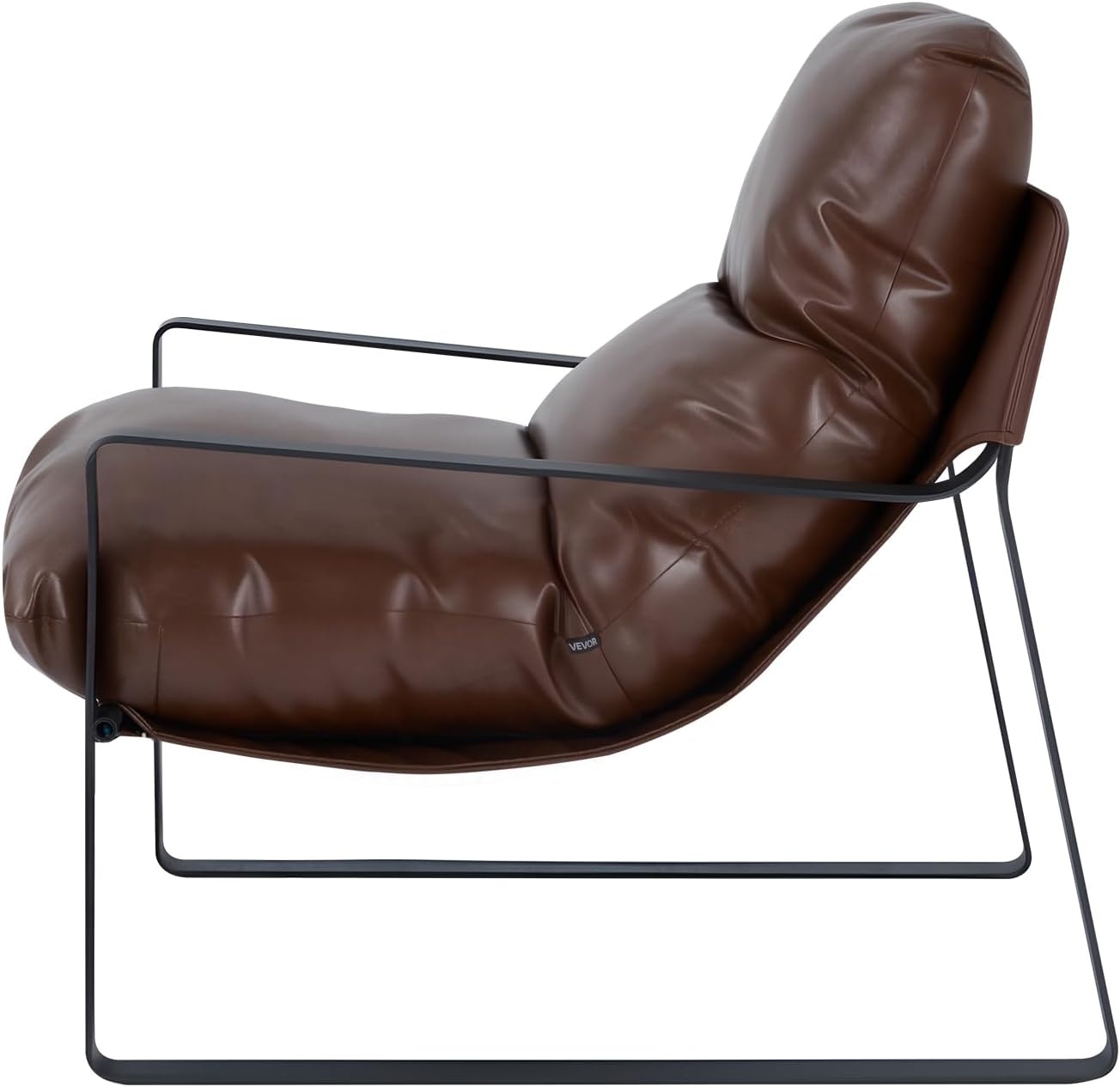 image:imageVEVOR Oversized Accent Chair Armchair with Padded Arms Comfy Single Sofa Chair Modern Reading Lounge Chairs for Living Room Bedroom GreenBrown