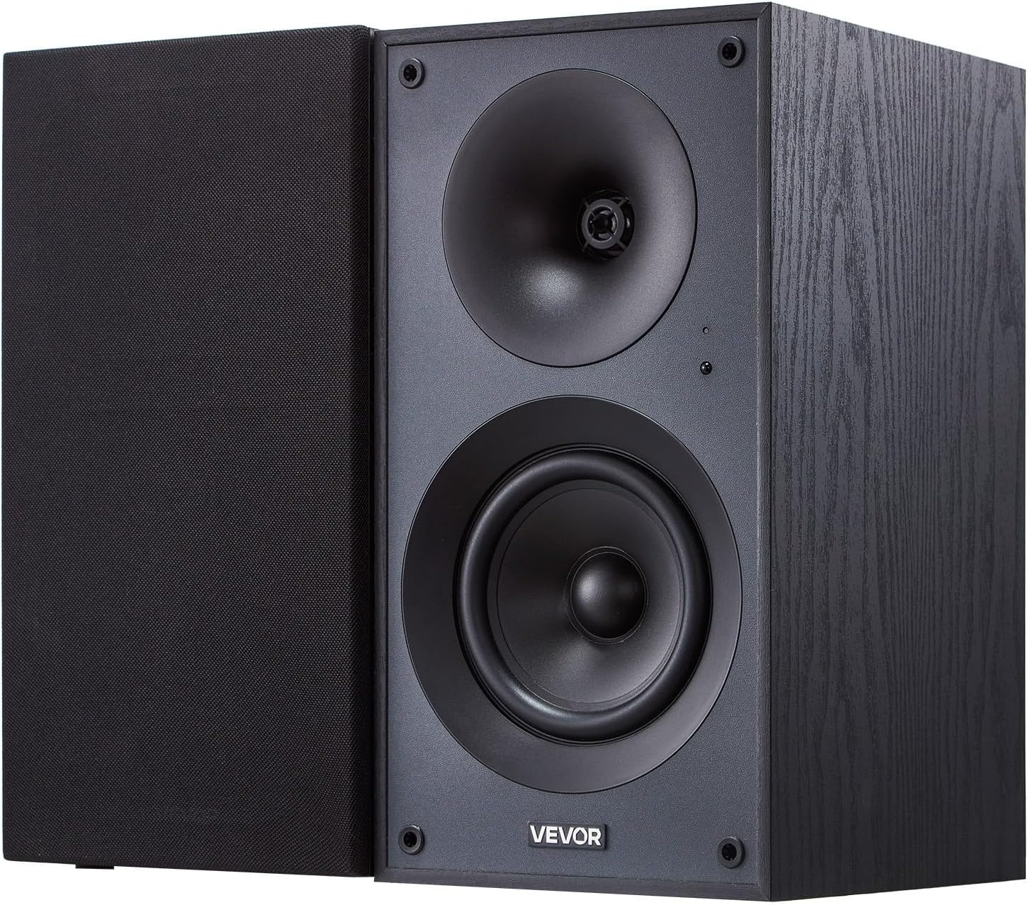image:imageVEVOR Passive Bookshelf Speaker 300W Book Shelf Stereo Speakers with 525Inch Woofer and 1Inch Tweeter Detachable Grille 65Hz20KHz Frequency Response Wooden Enclosurefor Home Theater 1 Pair525 Inch
