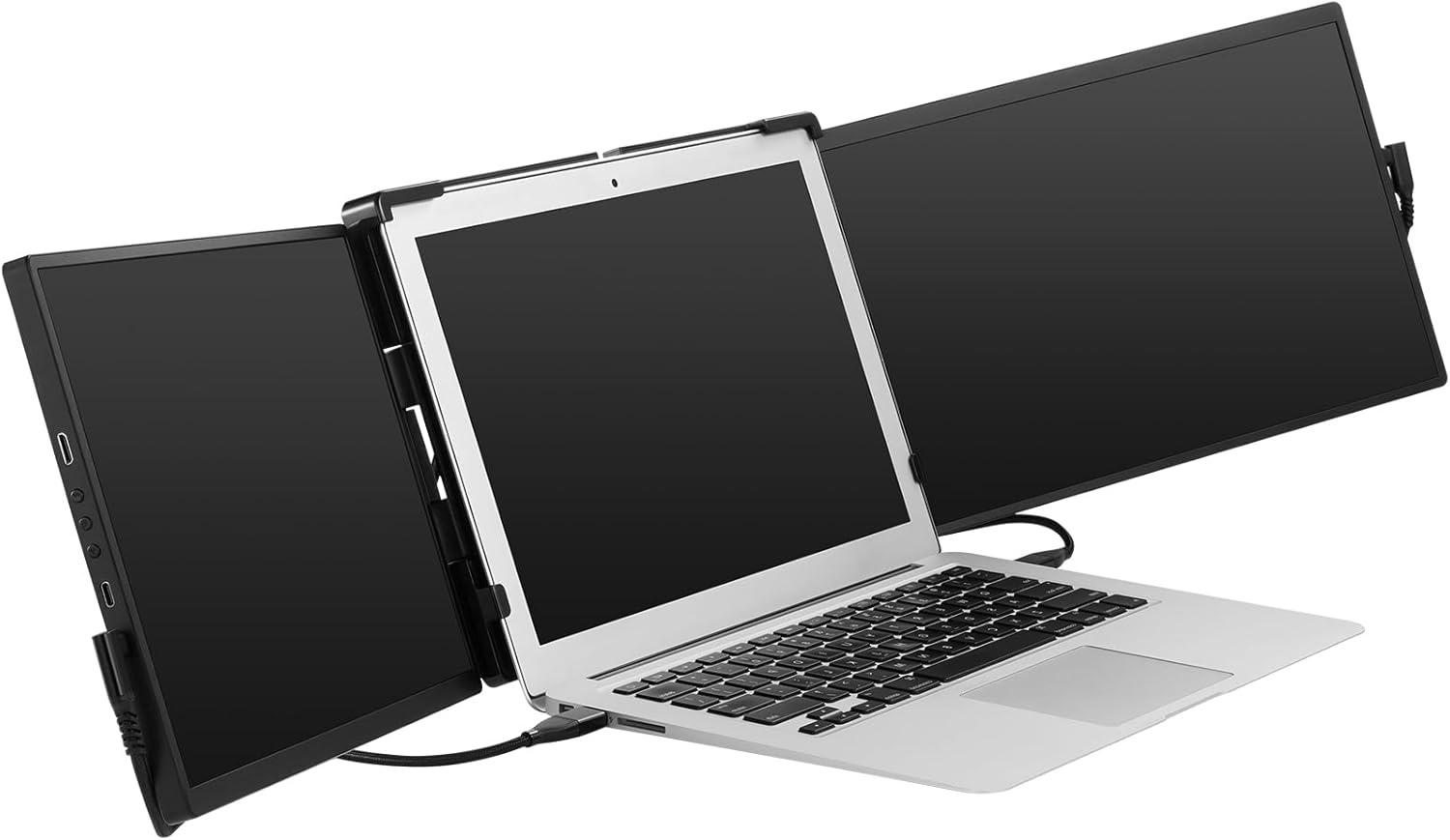 image:imageVEVOR Portable Laptop Screen Extender 14 FHD 1080P IPS Dual Extended Monitor for 1317 Laptop Swivel Portable Monitor USBCUSBAMini HDMI Port Compatible with MacWinsAndroidSwitchPS514 Triple Screen Extender
