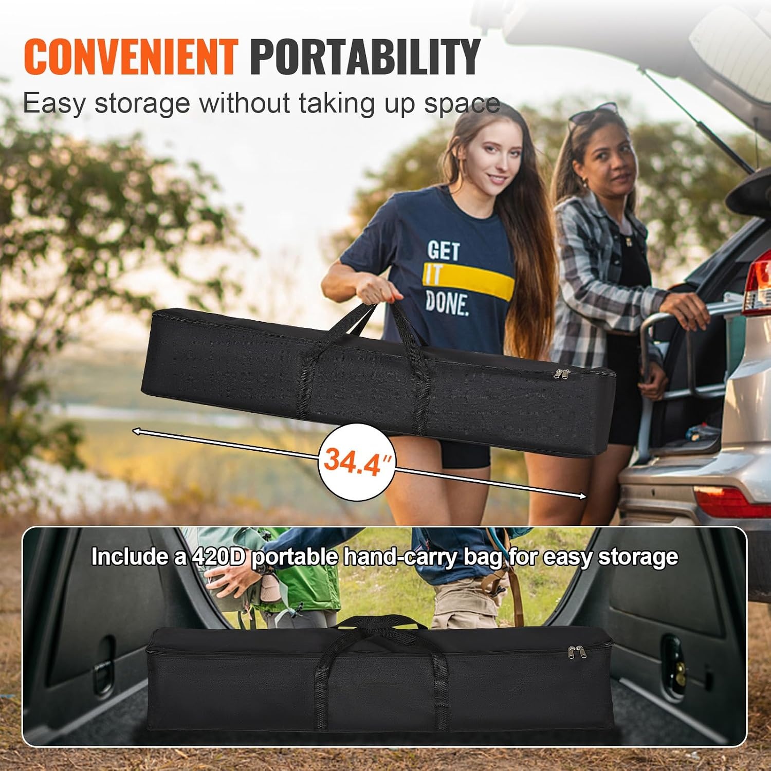 image:imageVEVOR Projector Screen with Stand 120 inch 169 4K 1080 HD Outdoor Movie Screen with Stand WrinkleFree Projection Screen with Bar Feet and Carry Bag for Home Theater Cinema Backyard Movie NightFlatfooted 120