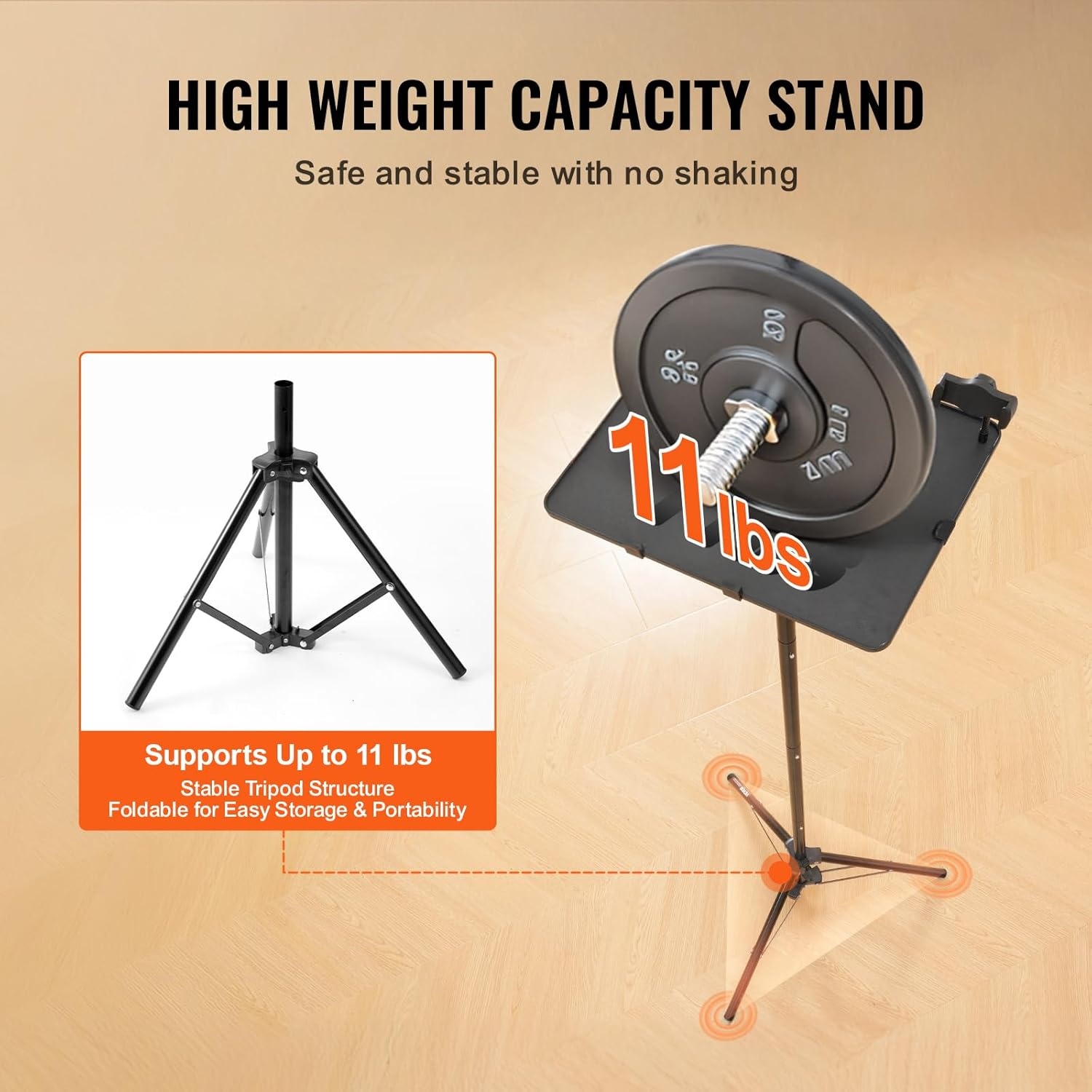 image:imageVEVOR Projector Stand with Wheels Laptop Stand Tripod Adjustable Height from 313 to 673 Projector Tripod Stand with 2 Trays amp Gooseneck Phone Holder for Outdoor Movies Home Office or StudioTripod without Wheels