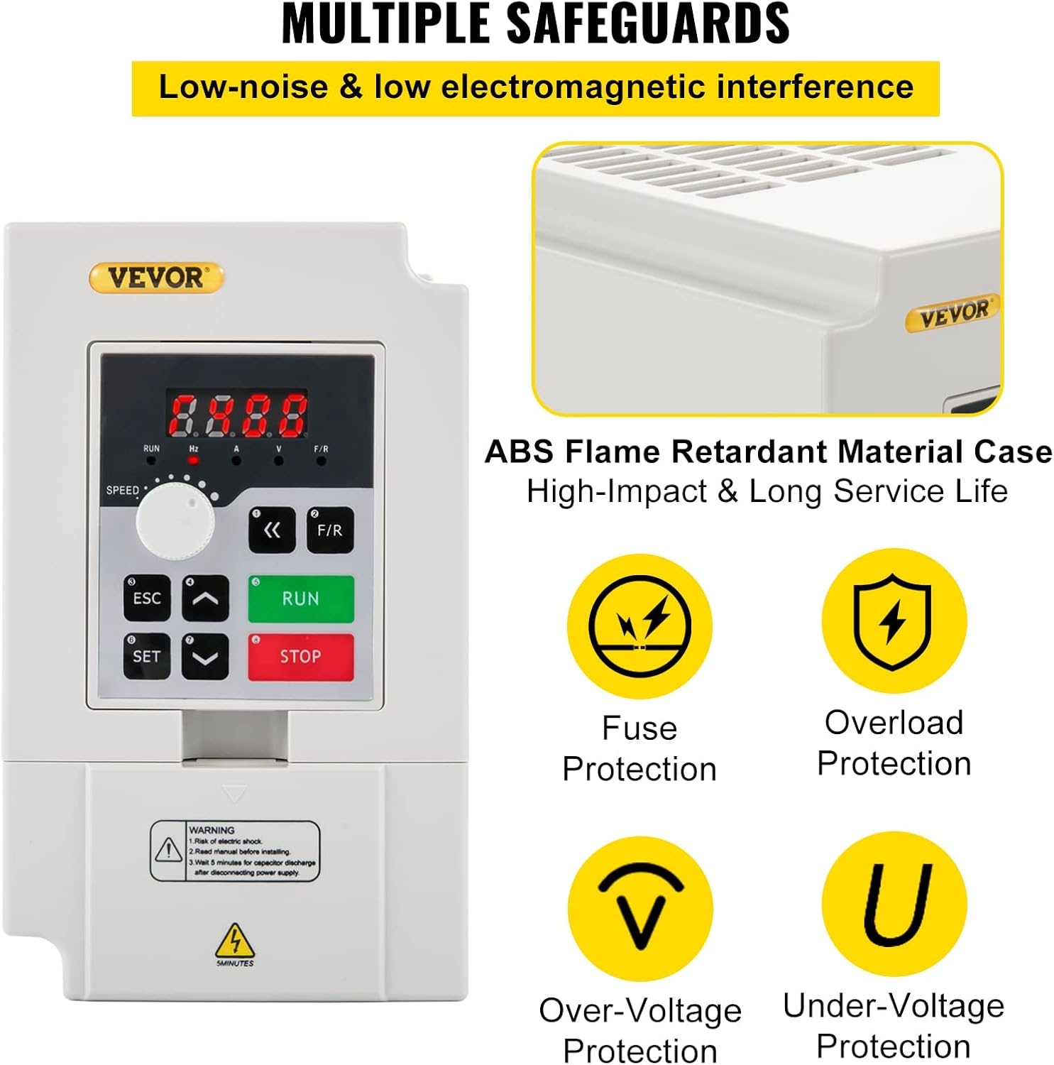 image:imageVEVOR Single Phase to 3Phase Rotary Converter 75HP 21A 208240V InputOutput Rotary Phase Converter Expandable to Higher Horsepower for HeavyLoad Equipment242lbs