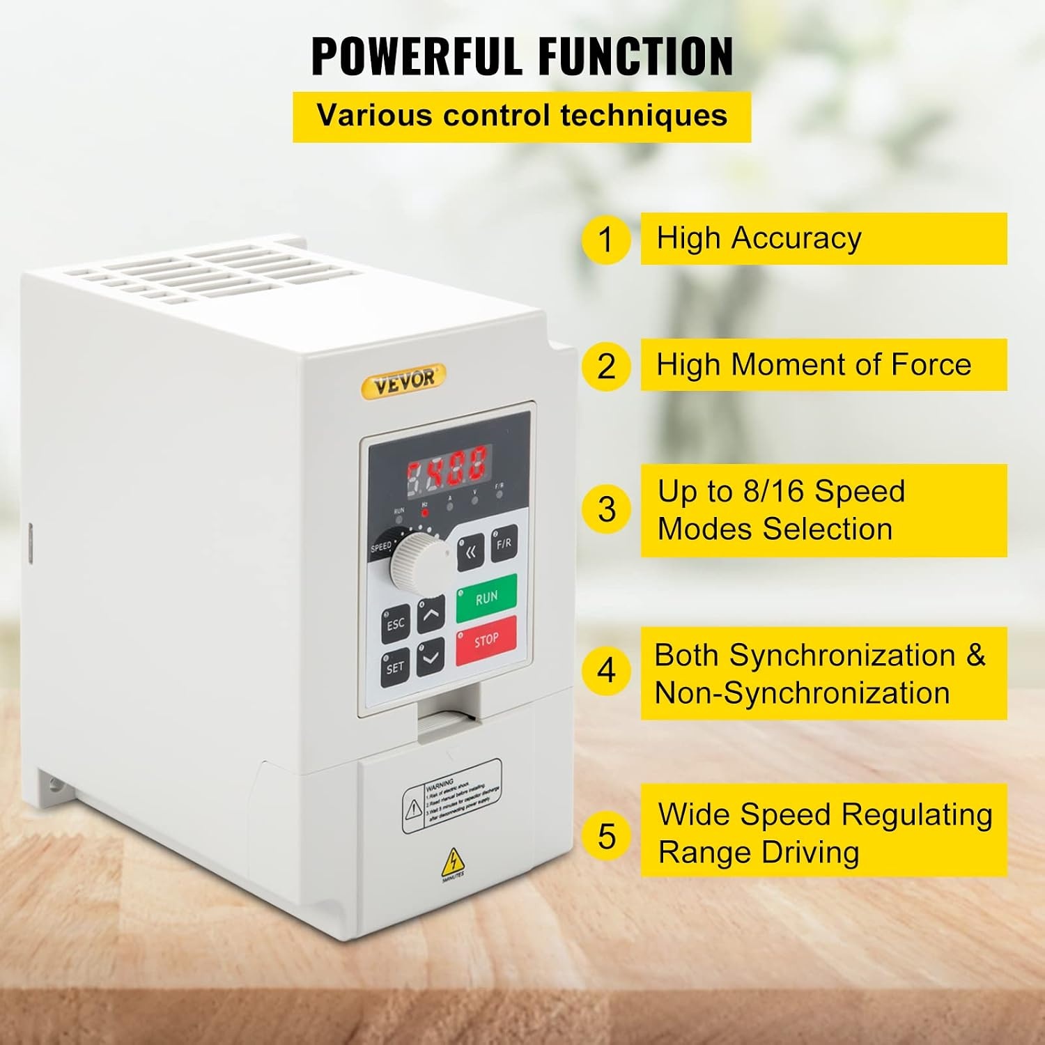image:imageVEVOR Single Phase to 3Phase Rotary Converter 75HP 21A 208240V InputOutput Rotary Phase Converter Expandable to Higher Horsepower for HeavyLoad Equipment242lbs