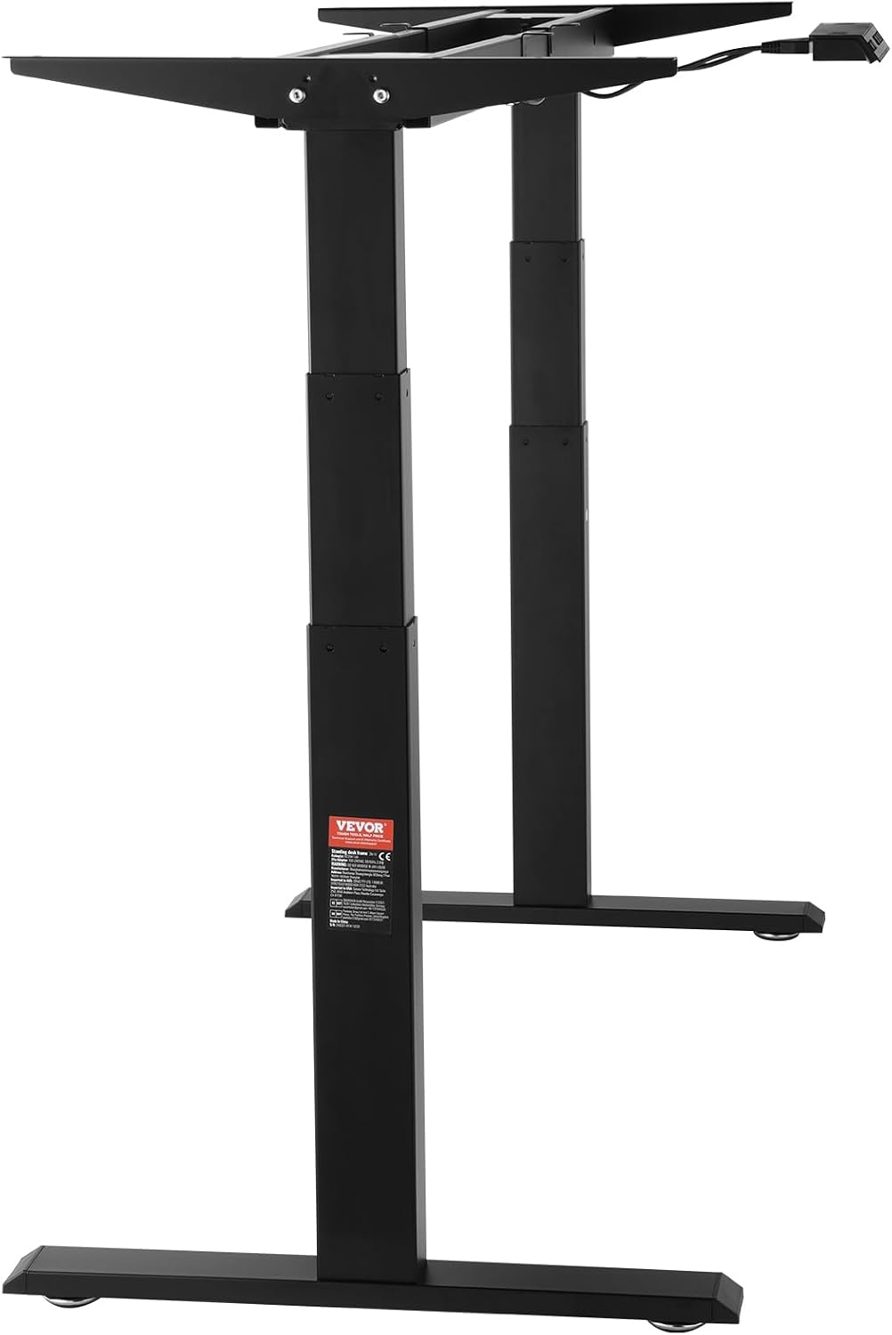 image:imageVEVOR Standing Desk Frame Dual Motor Adjustable 26508 Height amp 433701 Length Electric Stand Up Computer Desk Legs Ergonomic Workstation Base for Home Office 3 Positions Black Frame Only