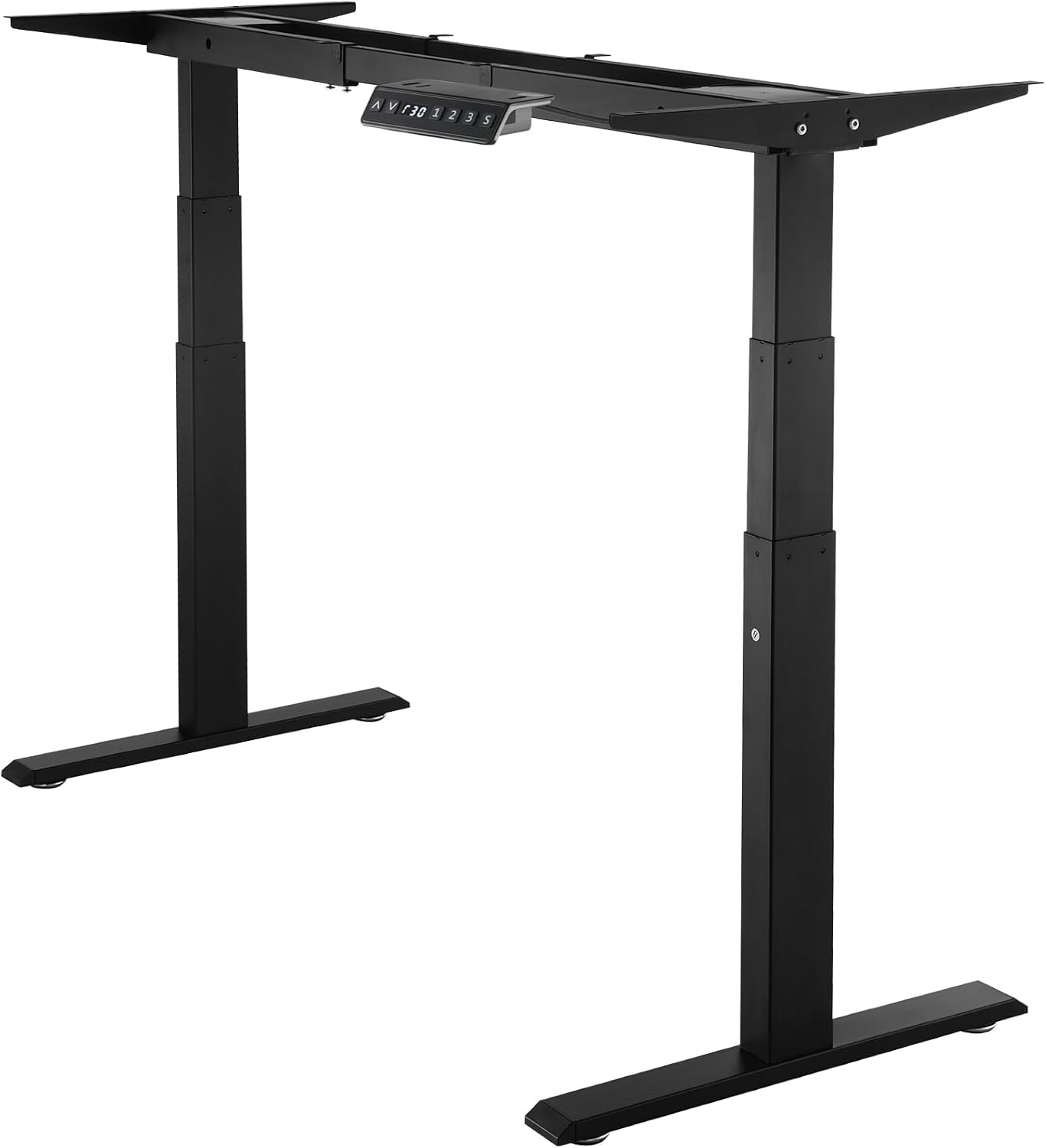image:imageVEVOR Standing Desk Frame Dual Motor Adjustable 26508 Height amp 433701 Length Electric Stand Up Computer Desk Legs Ergonomic Workstation Base for Home Office 3 Positions Black Frame Only