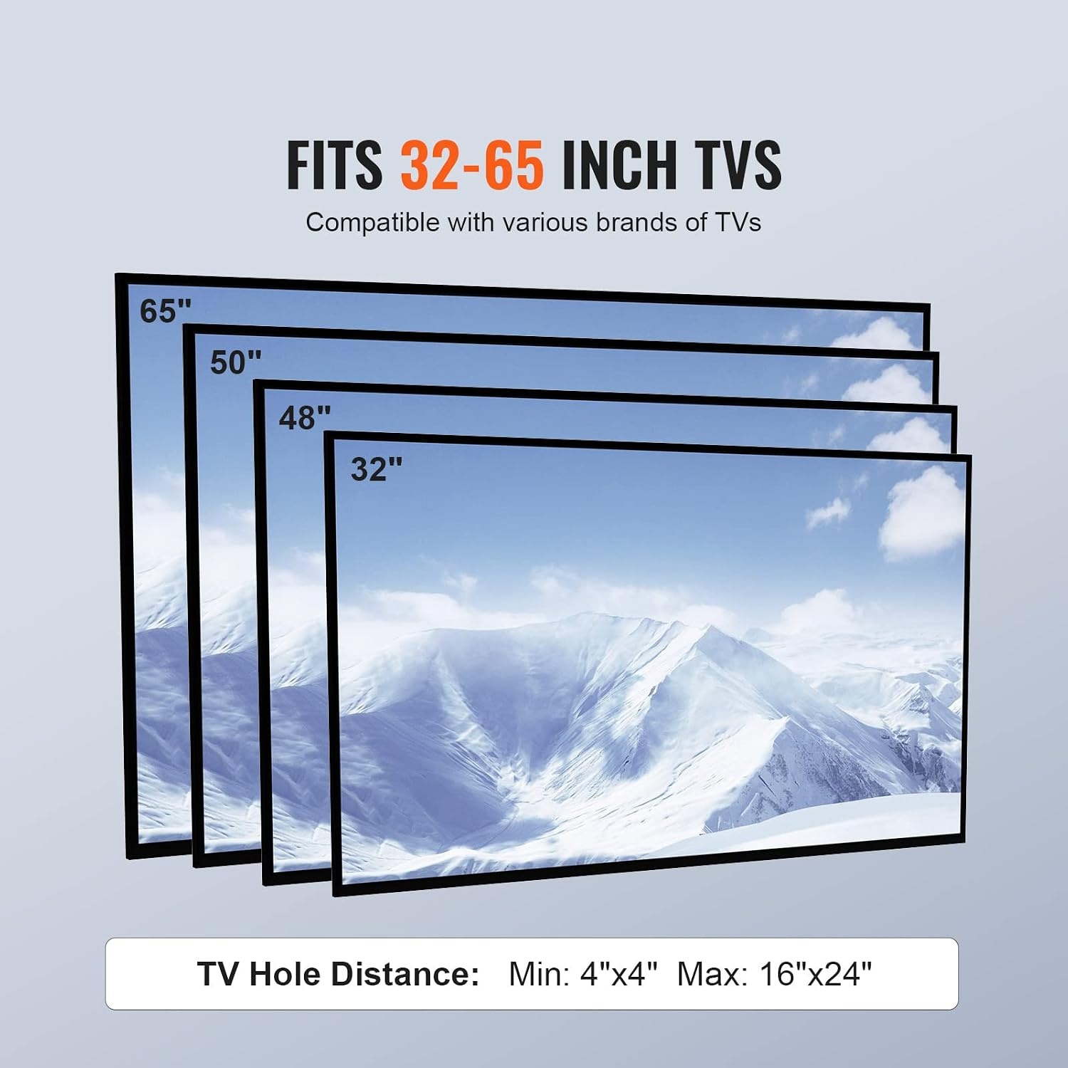 image:imageVEVOR Swivel TV Stand Mount Adjustable Floor Stand for 3285 Inch TVs Holds Up to 110lbs Height Adjustable with Tempered Glass Base Max VESA 400x800mm for Living Room or Bedroom3265inch