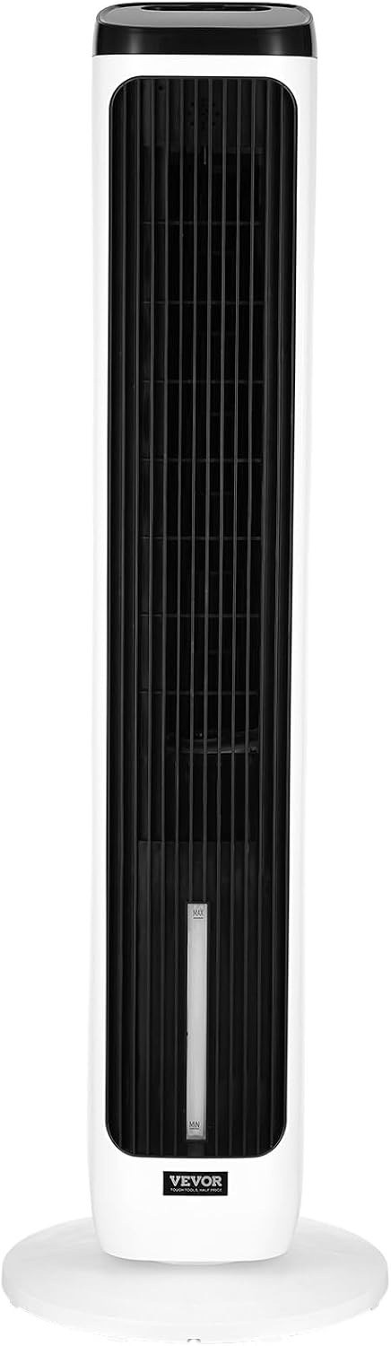 image:imageVEVOR Tower Fan 22 fts Velocity Quiet Floor Fan 70 Oscillating Fans for Indoors with 3 Speeds 4 Modes 12H Timer Portable Standing Bladeless Fan with Remote Control for Bedroom Office HomeEvaporative Air Cooler