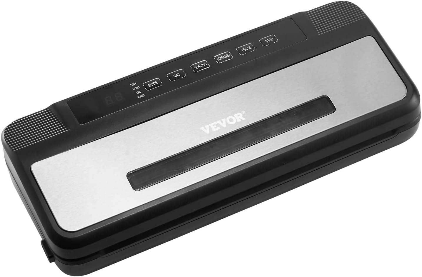 image:imageVEVOR Vacuum Sealer Machine 95Kpa 350W Powerful Dual Pump and Dual Sealing Dry and Moist Food Storage Automatic and Manual Air Sealing System with Builtin Cutter with Seal Bag and External Hose80 KPA