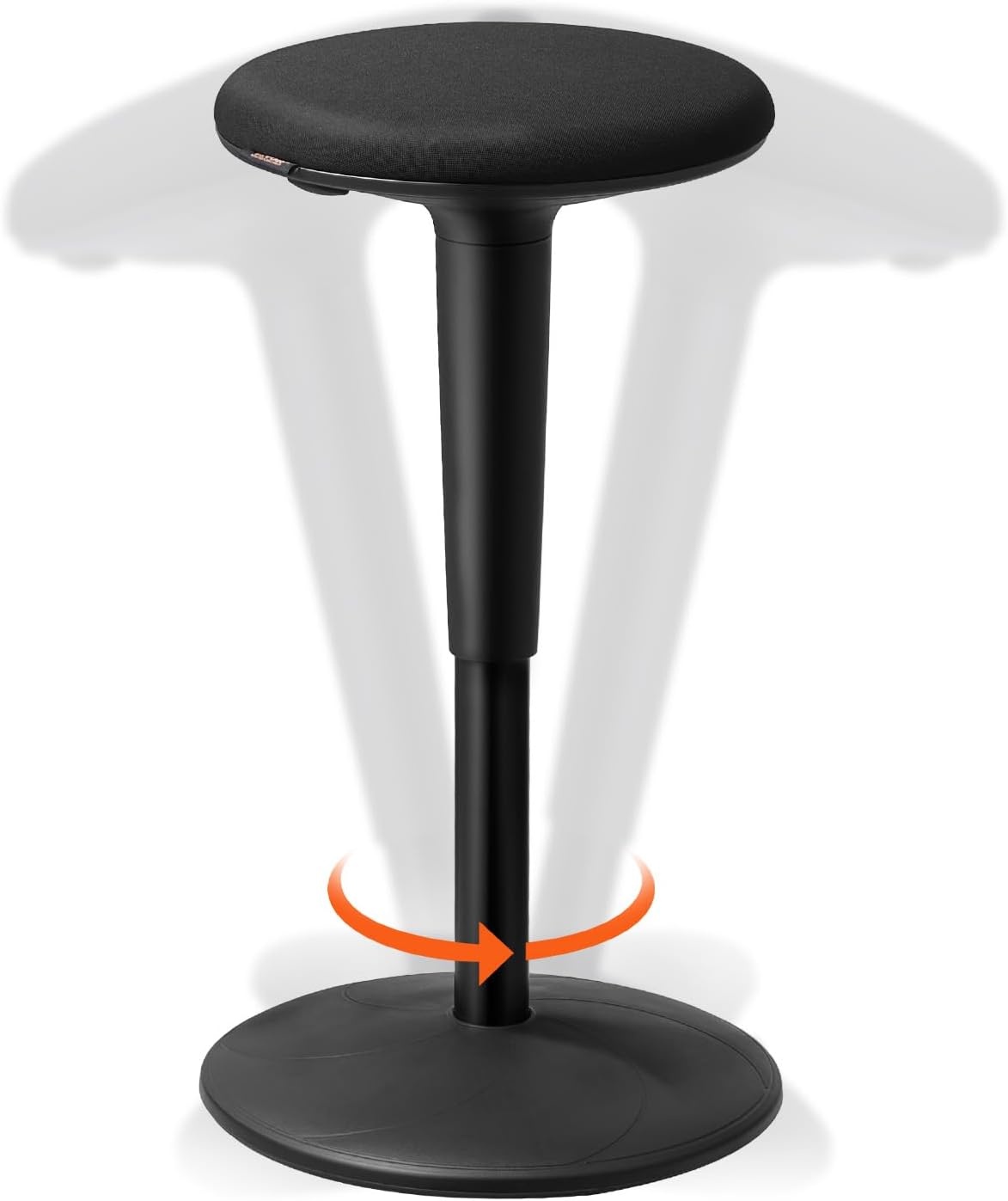 image:imageVEVOR Wobble Chair HeightAdjustable 157217 Active Chair Flexible Seating Wobble Stool Made of PVCABS Improves Focus amp Posture Ideal for Schools Office and Home Age 1218 BlackBlack