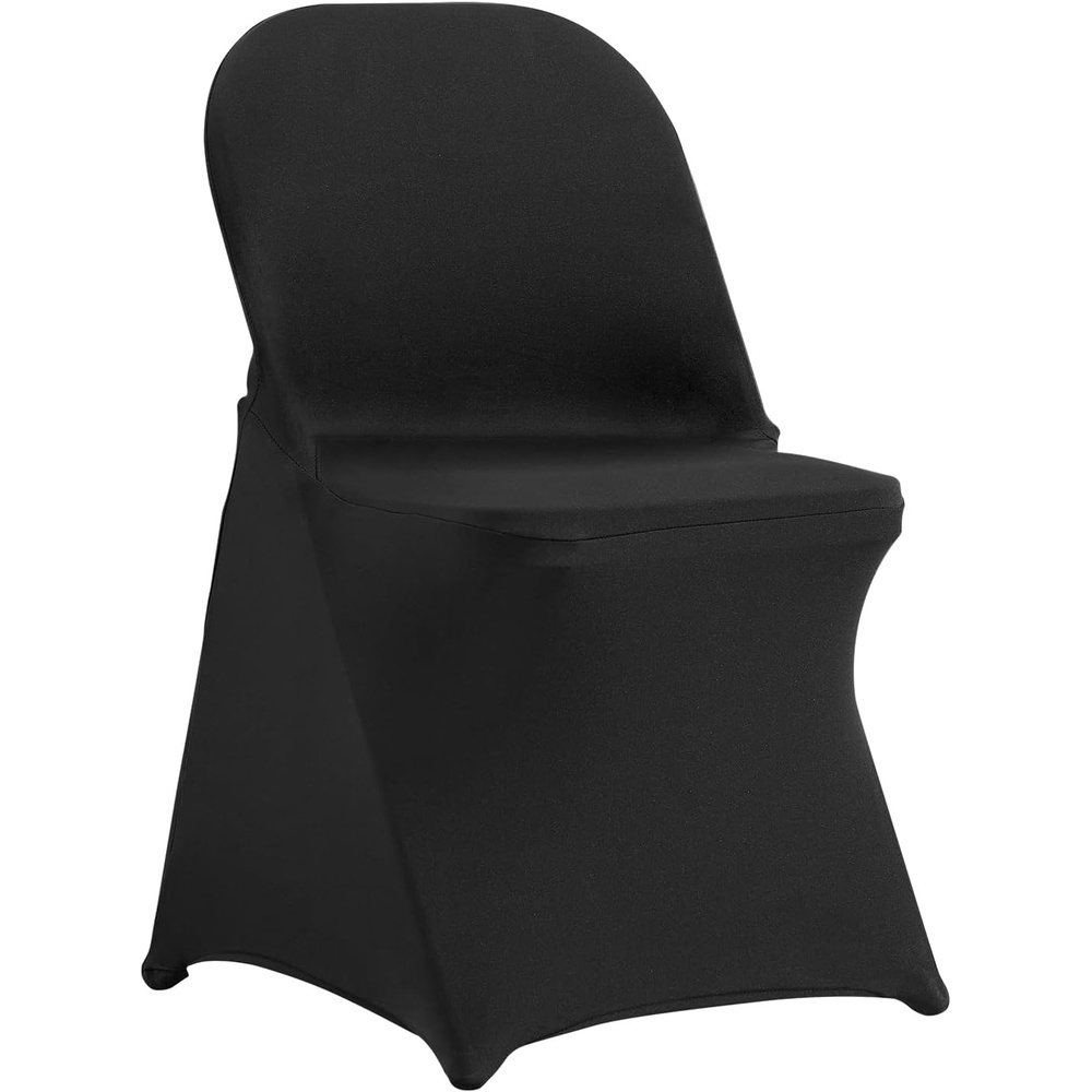 image:imageVEVOR 100 Pcs White Chair Covers Polyester Spandex Chair Cover Stretch Slipcovers for Wedding Party Dining Banquet Chair Decoration CoversBlack