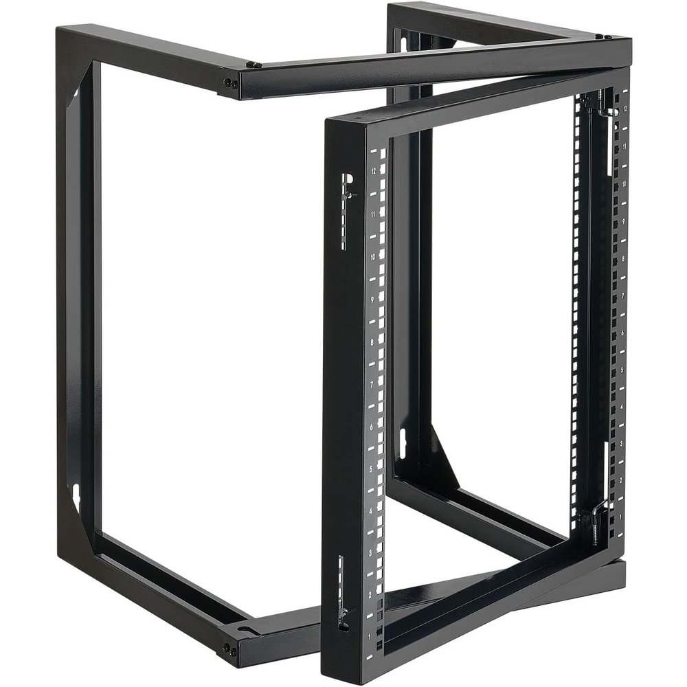 image:imageVEVOR 16U Open Frame Server Rack amp Network Rack Wall Mounted or Floor Standing Heavy Duty 4 Post with 2PCS Vented 1U Shelves amp Mounting Hardware Holds All 19 Networking IT Equipment AV Gear12U Wall Rack