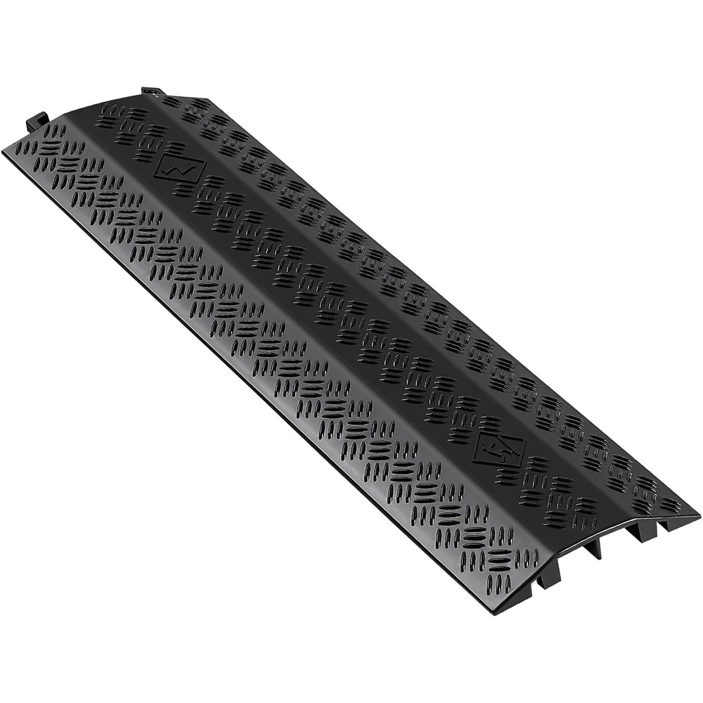image:imageVEVOR 2 PCs Thermoplastic Rubber Drop Over Cable Cover Ramp 2000 lbsaxle Load Capacity Heavy Duty Cable Hose Protector Ramp Floor Cord Cover for High Walking Traffic Areas Home Office WarehouseMedium1PACK