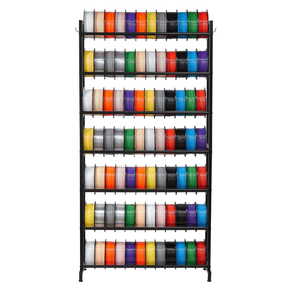image:imageVEVOR 3D Printer Filament Storage Rack 5 Tier Heavy Duty Storage Shelves for 3D Printing Filaments Filament Spool Holders Racks for 3D Printing Studio Home Studio Office Workshop Shelf Only3307 x 1259 x 6496 in