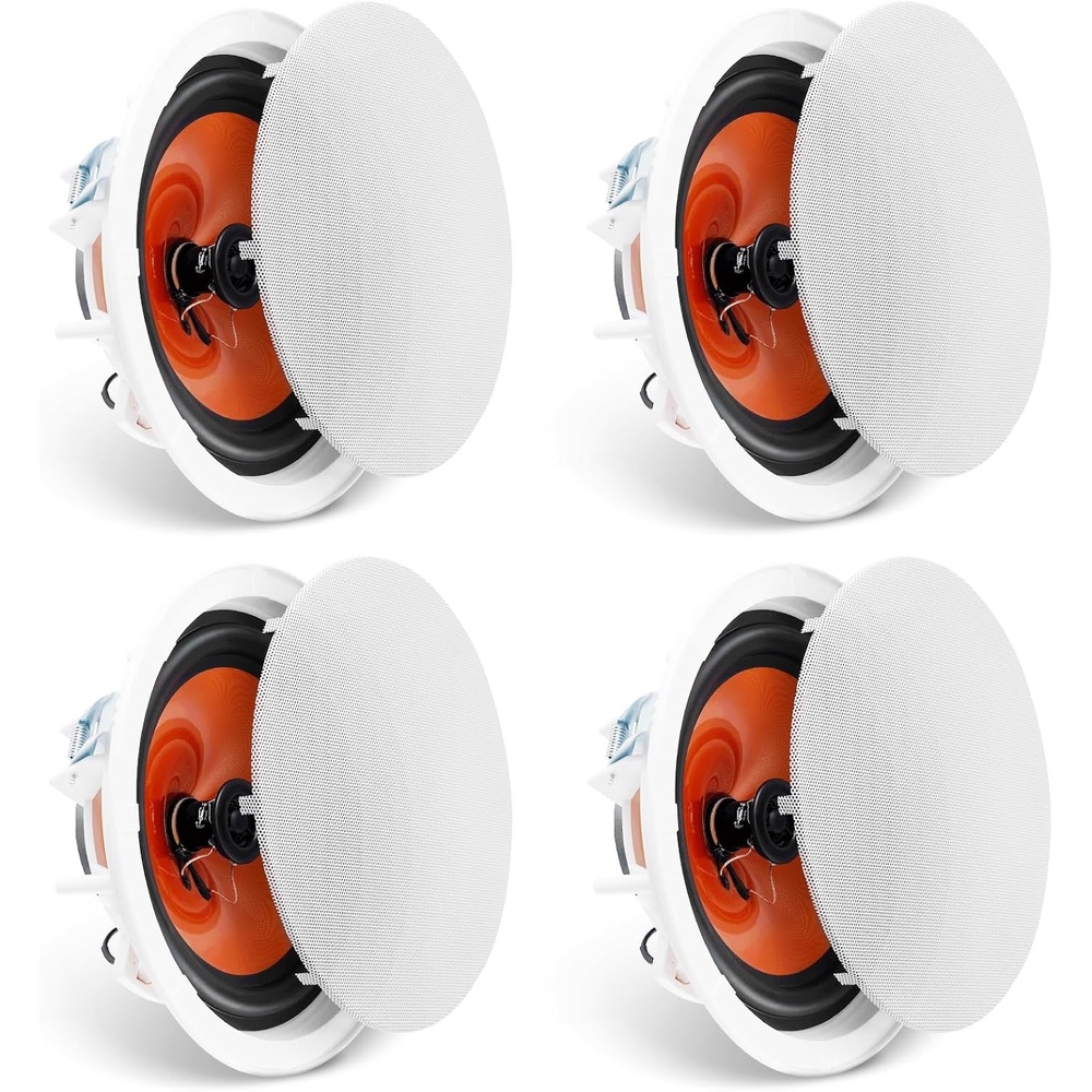 image:imageVEVOR 4 PCs 8 Inch in Ceiling Speakers 400W Flush Mount Ceiling amp inWall Speakers System with 8 Woofer1 Tweeter for Home Kitchen Living Room Bedroom or Covered Outdoor Porches100W4