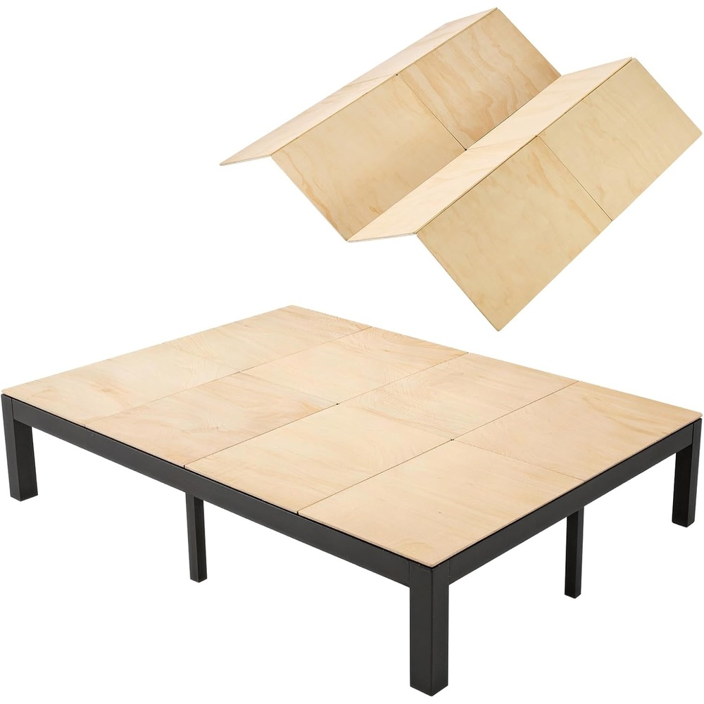image:imageVEVOR Bunkie Board Cal King 697 x 819 in Foldable Bed Board Under Mattress with Nylon Webbing Plywood Rounded Edges AntiSag Design for Metal Frames Sleeper Sofas Platform and Bunk BedsQueen