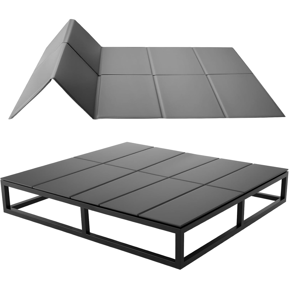 image:imageVEVOR Bunkie Board Twin Size 75 x 378 in Foldable Bed Board Under Mattress with HookandLoop Straps PP Core with 600D Oxford Fabric AntiSag for Metal Frames Bunk Beds and Sleeper SofasCalifornia King