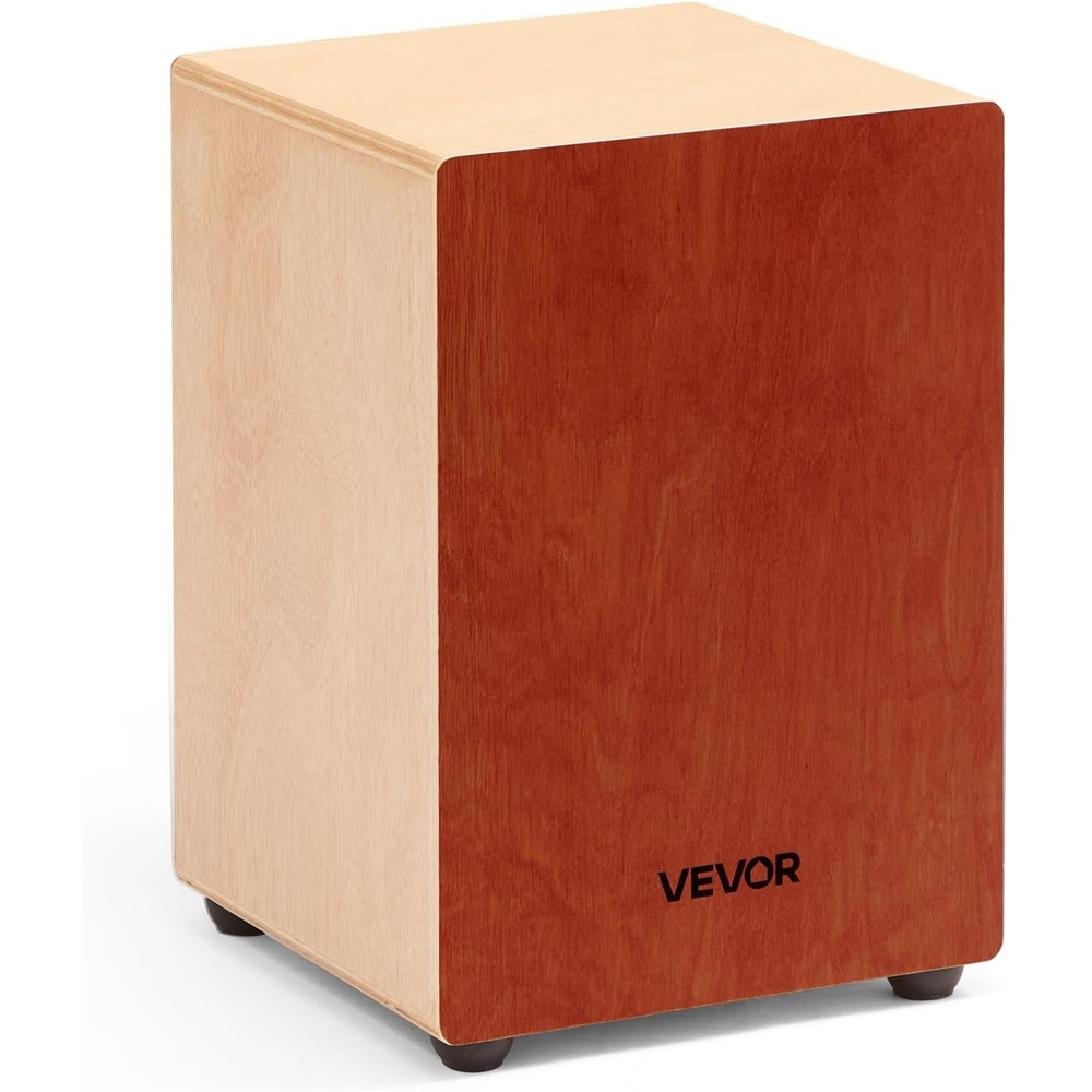 image:imageVEVOR Cajon Box Drum with Internal Snare Wires Compact and Lightweight Wooden Percussion Box Birch Wood Drum Musical Instrument with Silicone Feet for Beginners and Professionals 10 x 10 x 15 inStandard  Strings  12 x 12 x 17 in  No Bag