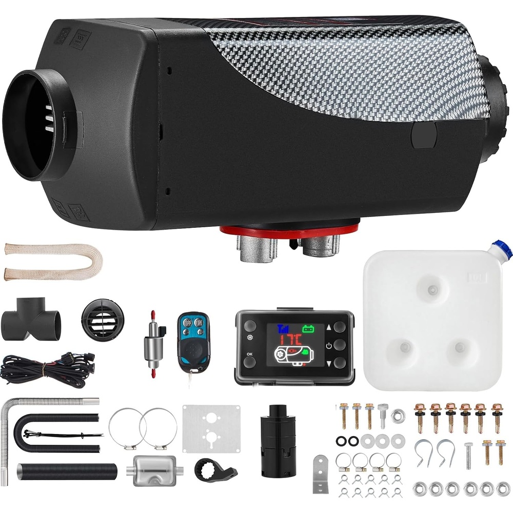 image:imageVEVOR Diesel Air Heater 12V 2KW Integrated Diesel Heater with Remote and LCD Display 10L Tank Compact Diesel Heating Solution Quick Warmup for RVs Trailers Campers Boats and Indoor UseBlackwhite