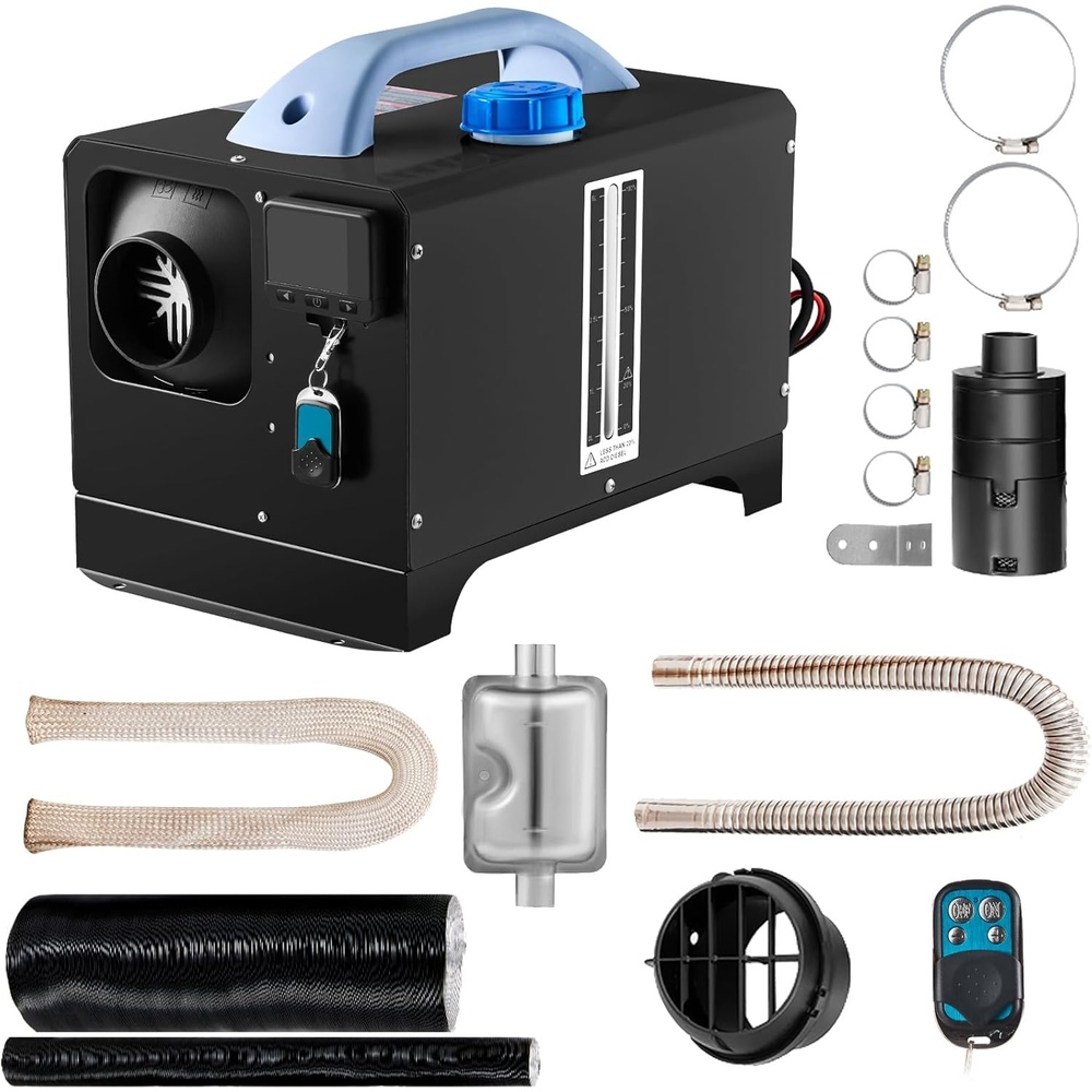 image:imageVEVOR Diesel Heater 12V Allinone Diesel Air Heater with Remote Control and LCD Display 5L Fuel Tank Fast Heating Portable Diesel Parking Heater for RV Truck 5KW Basic Orange8KWBlack