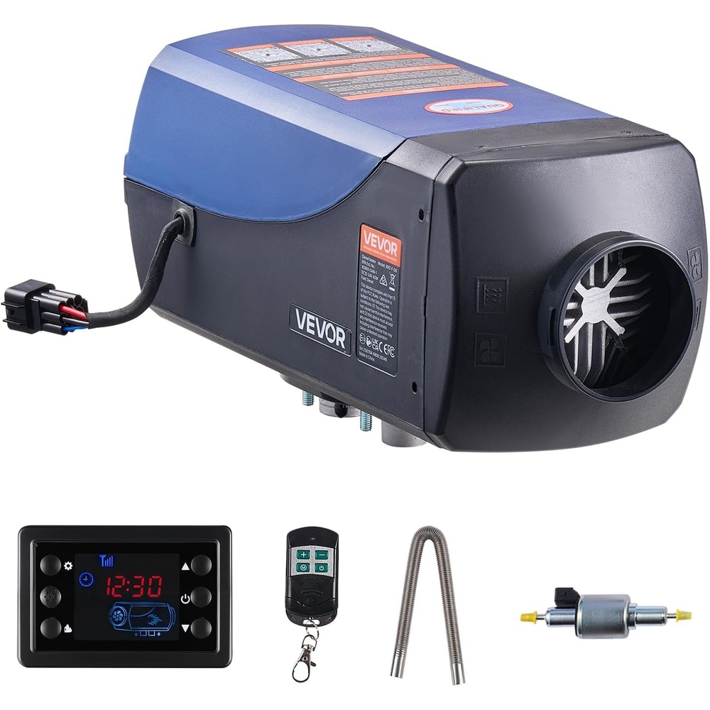 image:imageVEVOR Diesel Heater 8KW DC 12V24V All in One Portable Diesel Air Heater with Remote Control and LCD Display Fast Heating Low Noise 13 Gal Fuel Tank for Vehicles RVs Vans Tractors and TrucksRectangular Separate Tank