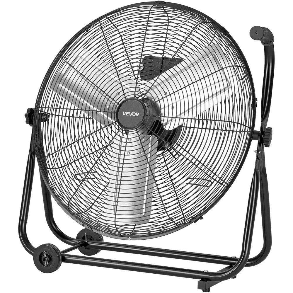 image:imageVEVOR Drum Fan 24 Inch 8700 CFM High Velocity Heavy Duty Floor Shop Fan 3Speed 5ft Cord 360Adjustable Tilting Commercial Industrial Use for Warehouse Workshop Factory Basement24 Floor Drum Fan