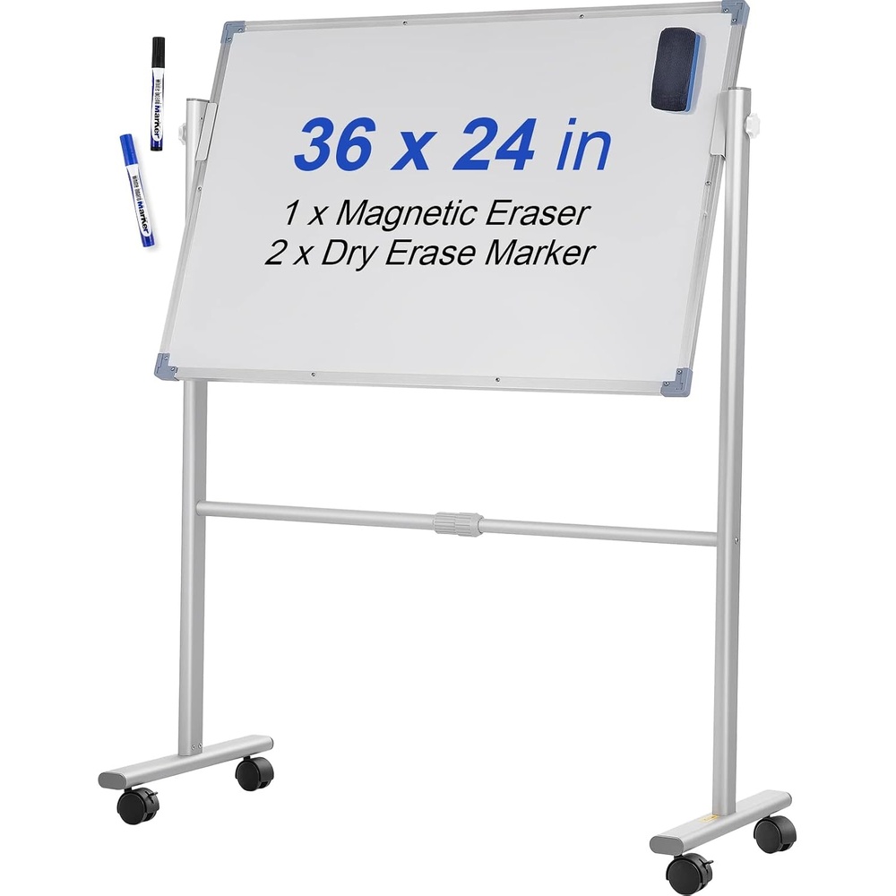 image:imageVEVOR Dry Erase Calendar for Wall 36 x 24 Inches Whiteboard Calendar Monthly Planner Magnetic Dry Erase Board 1 Magnetic Erase amp 2 Dry Erase Marker amp Movable Tray for Restaurant Office Home Schoolwhite rolling whiteboard