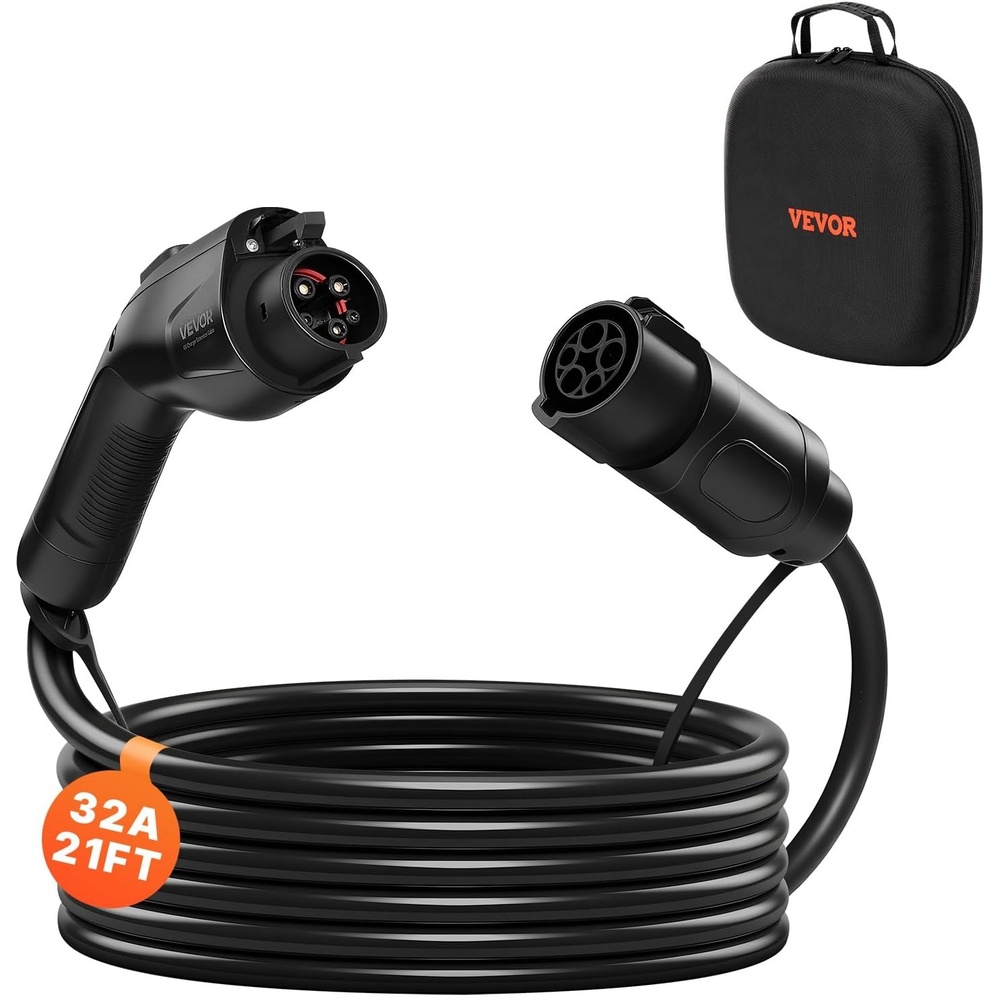 image:imageVEVOR EV Charger Extension Cable for Tesla 48Amp 40 ft Max 240V 1152 kW with NACS Plug EV Extension Cord for Level 12 Tesla MobileWall ConnectorDestination Charger Model YX3S Carrying Bag32Amp  J1772