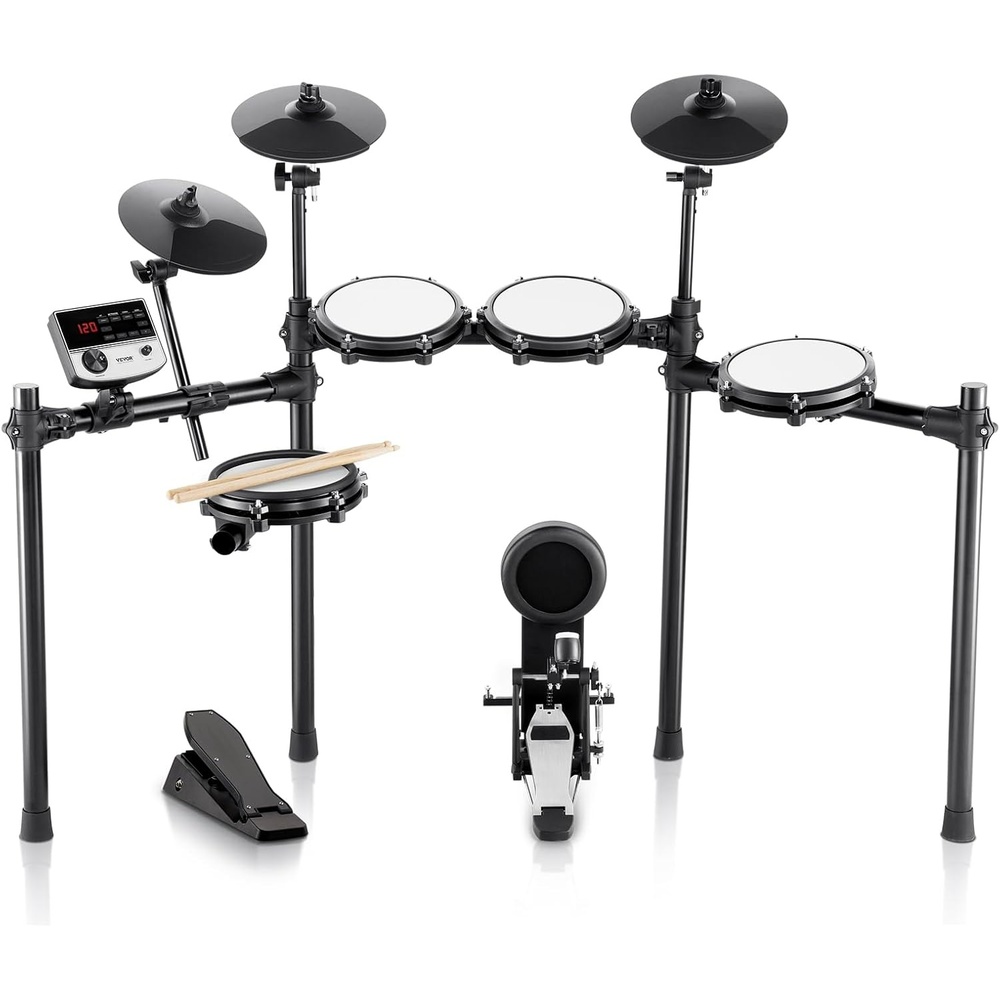 image:imageVEVOR Electric Drum Set 32 Drum Kits amp 480 Sounds Electronic Drum Kit USB MIDI Supported 8 in Quiet Mesh Snare Electric Drum Set with 10 in Cymbals Drum Sticks amp Headphone for Beginners amp Adults8in 5Drums
