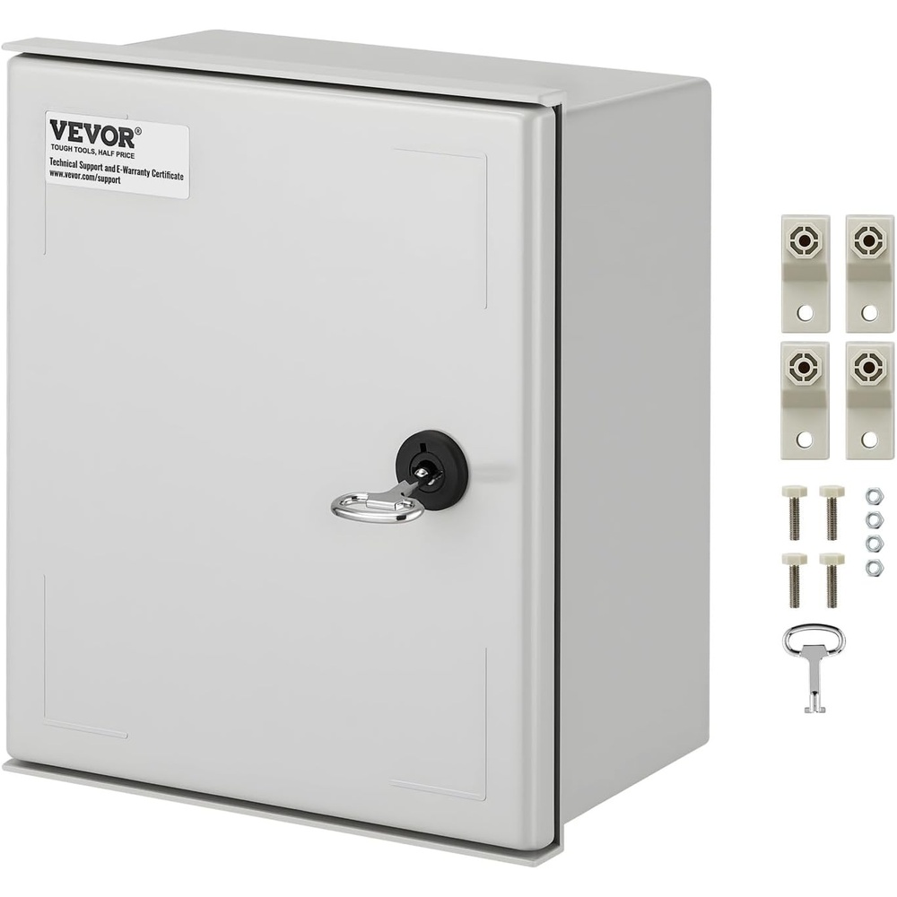image:imageVEVOR Electrical Enclosure Box 12 10 6 Fiberglass Junction Box IP66 Waterproof amp Dustproof Outdoor Electrical Box with Mounting Plate12 x 10 x 6