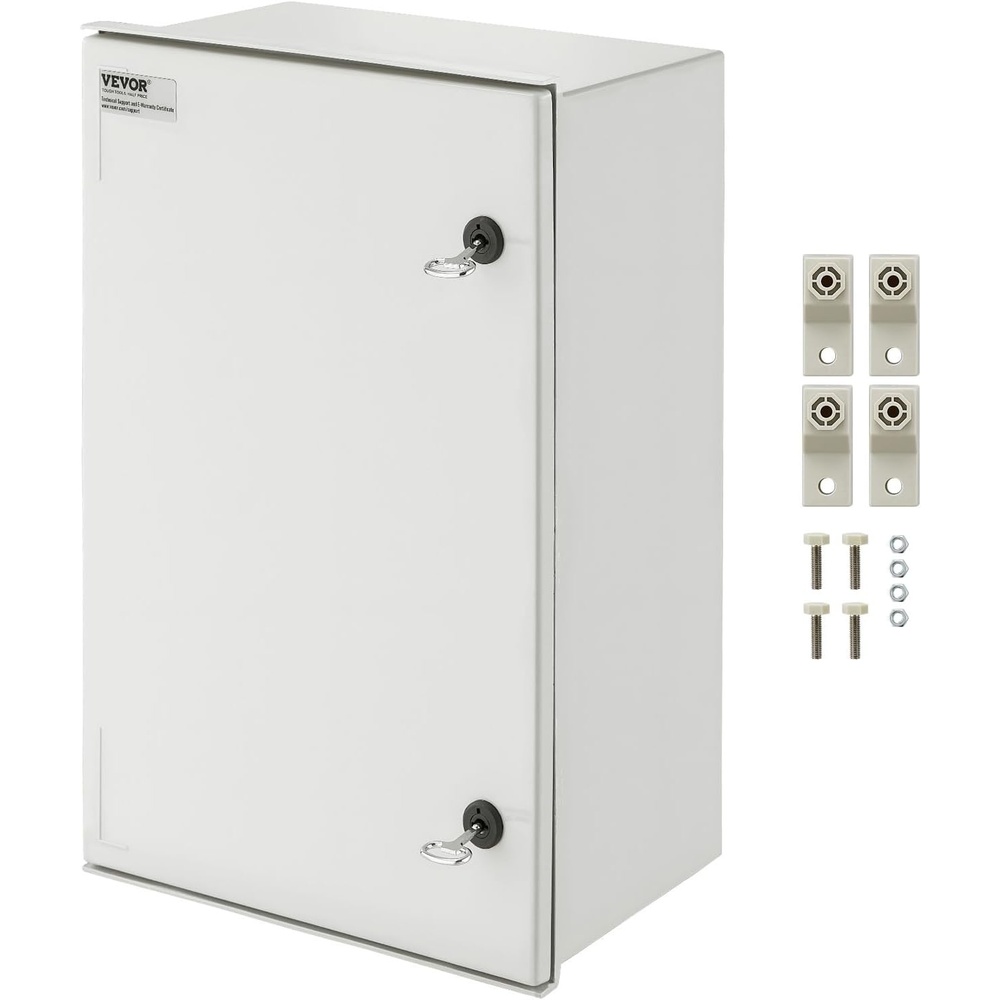 image:imageVEVOR Electrical Enclosure Box 12 10 6 Fiberglass Junction Box IP66 Waterproof amp Dustproof Outdoor Electrical Box with Mounting Plate236 x 157 x 91