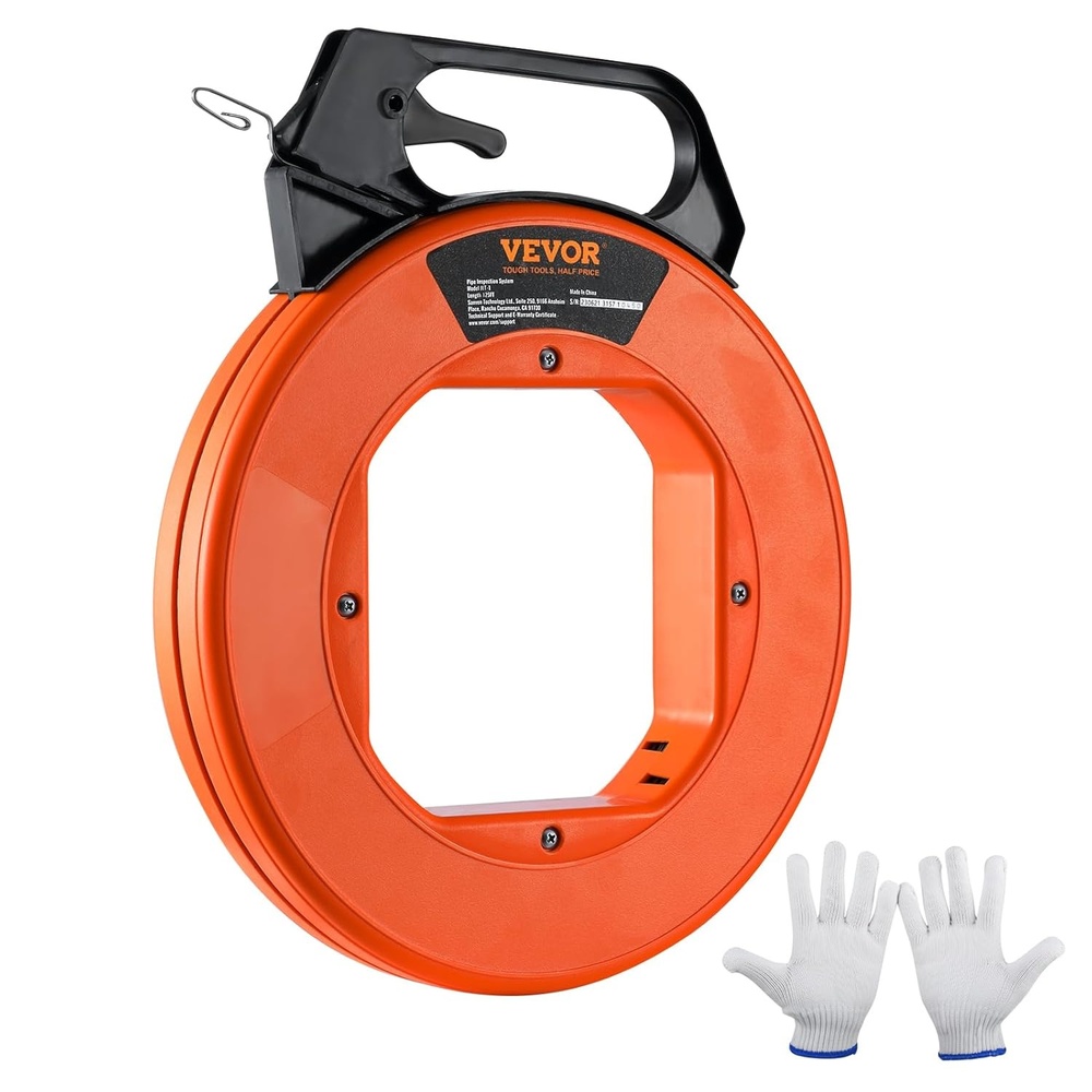 image:imageVEVOR Fish Tape 200 ft 316inch Fiberglass Wire Puller with Optimized Housing and Handle EasytoUse Cable Puller Tool Flexible Wire Fishing Tools for Wall and Electrical Conduit NonConductive240foot 18inch