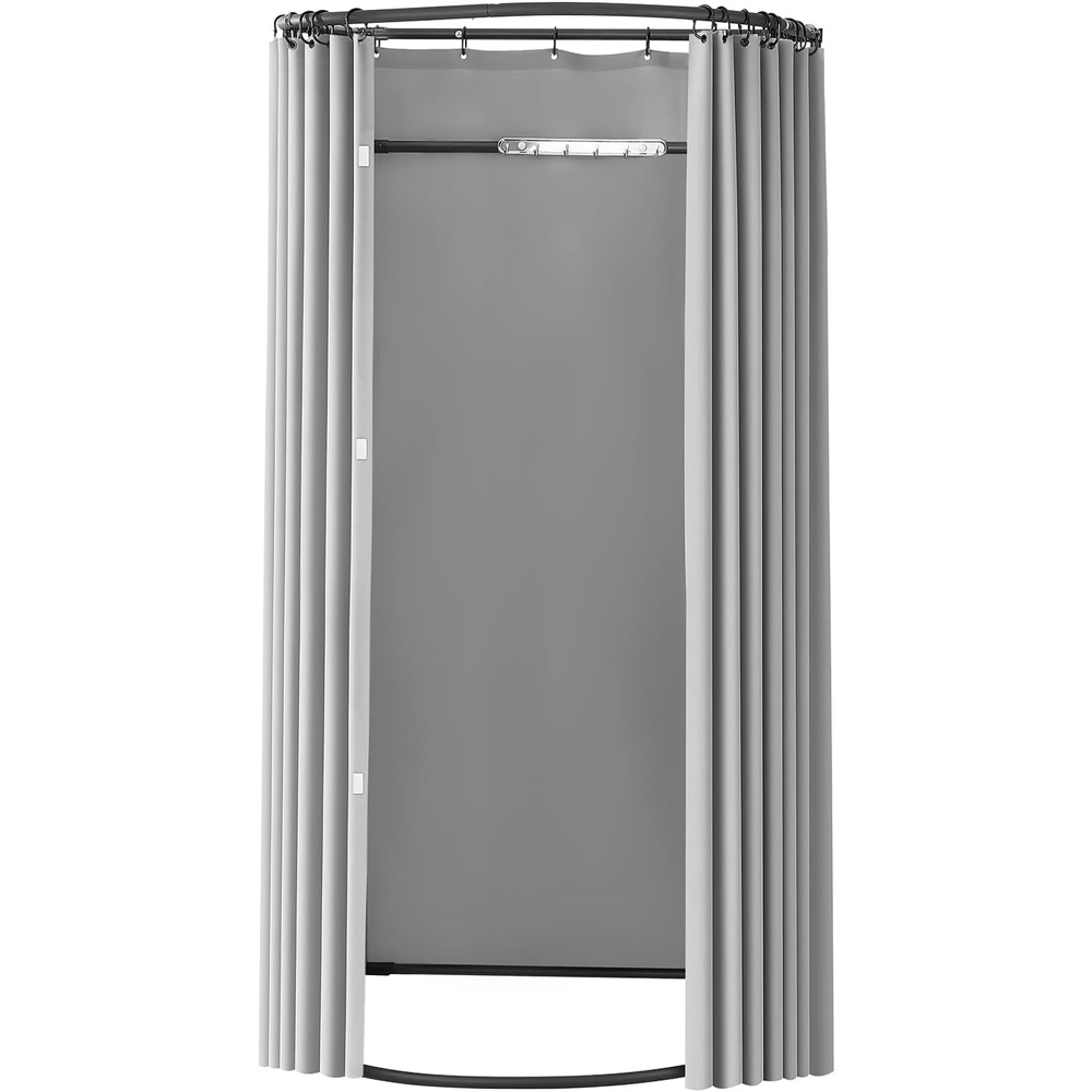 image:imageVEVOR Fitting Room Dressing Room with Thick Polyester Curtains Privacy Space with Shading Curtain and a Hook for Boutique Mall Tailors Store amp Outdoor 39 x 37 x 79 in Black and GrayWhiteBlack and Graywhite