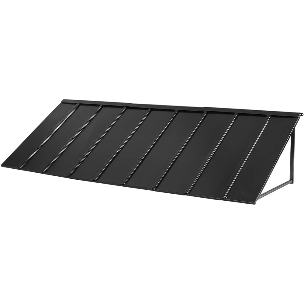 image:imageVEVOR Fixed Metal Awning 80 x 36 in Window Awning Door Canopy Stable Triangle Steel Frame Exterior Awnings Rain and Snow Sunlight Protection for Door Entrance Windows Porches Balconies104 x 36 inch