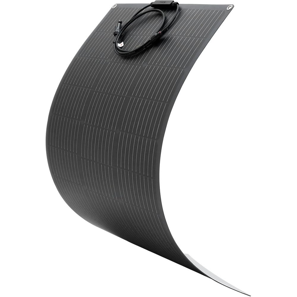 image:imageVEVOR Flexible Solar Panel 100W SemiFlexible Bendable Monocrystalline Solar Panel 23 Efficiency Mono OffGrid Charger with MC4 Output IP67 Waterproof for Marine RV Car Cabin Curved Surfaces100W