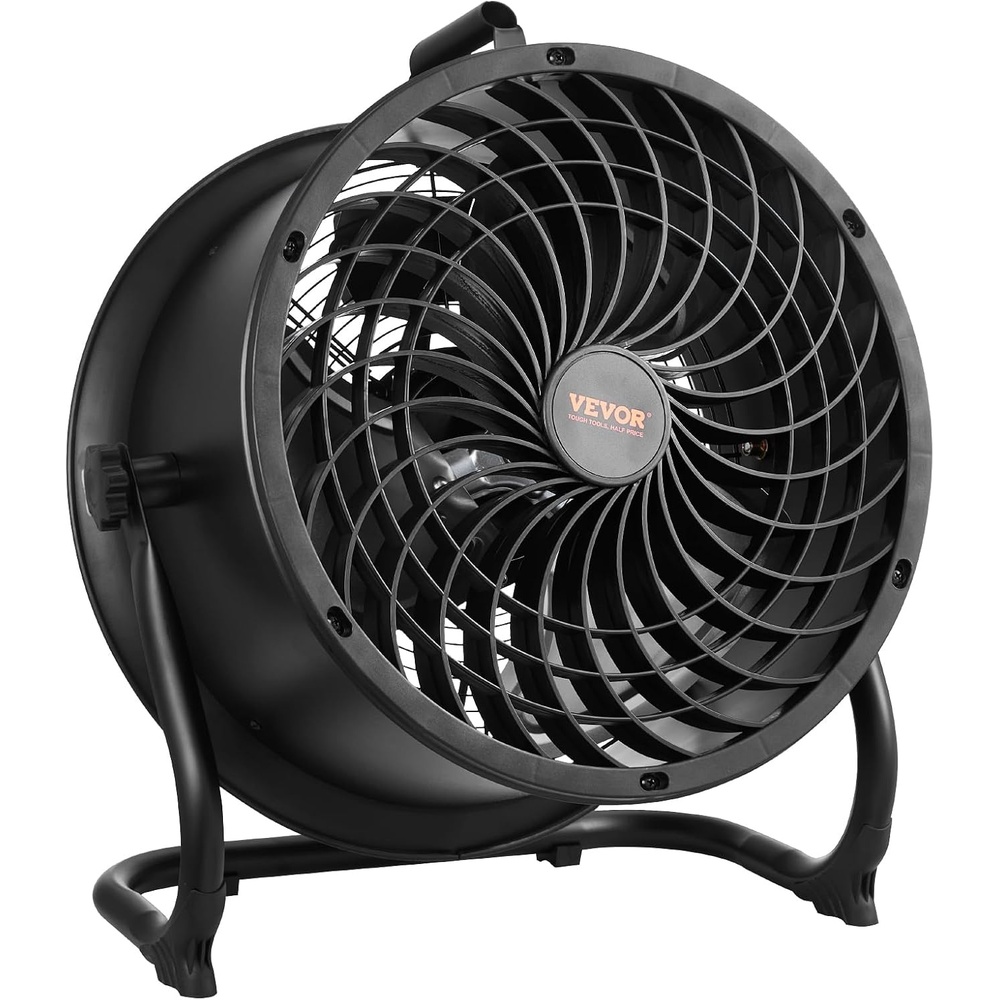 image:imageVEVOR Floor Fan 3 Speeds High Velocity Heavy Duty 18 Inch Industrial Fan 4000 CFM 360 Adjustable Tilt 1969 ftsec Airflow Large Metal Fan for Home Gym Office Garage Commercial Shop amp Bedroom14in Drum Fan
