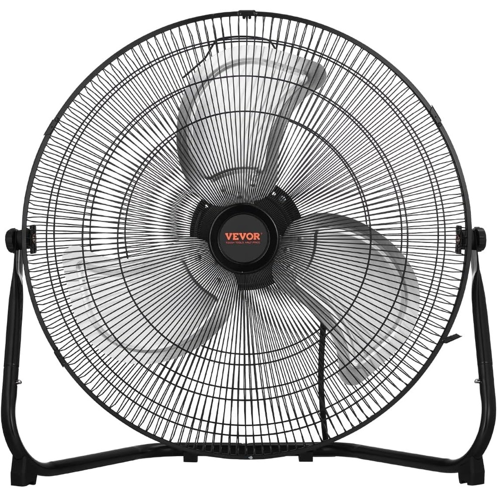 image:imageVEVOR Floor Fan 3 Speeds High Velocity Heavy Duty 18 Inch Industrial Fan 4000 CFM 360 Adjustable Tilt 1969 ftsec Airflow Large Metal Fan for Home Gym Office Garage Commercial Shop amp Bedroom20in Floor Fan 2pcs